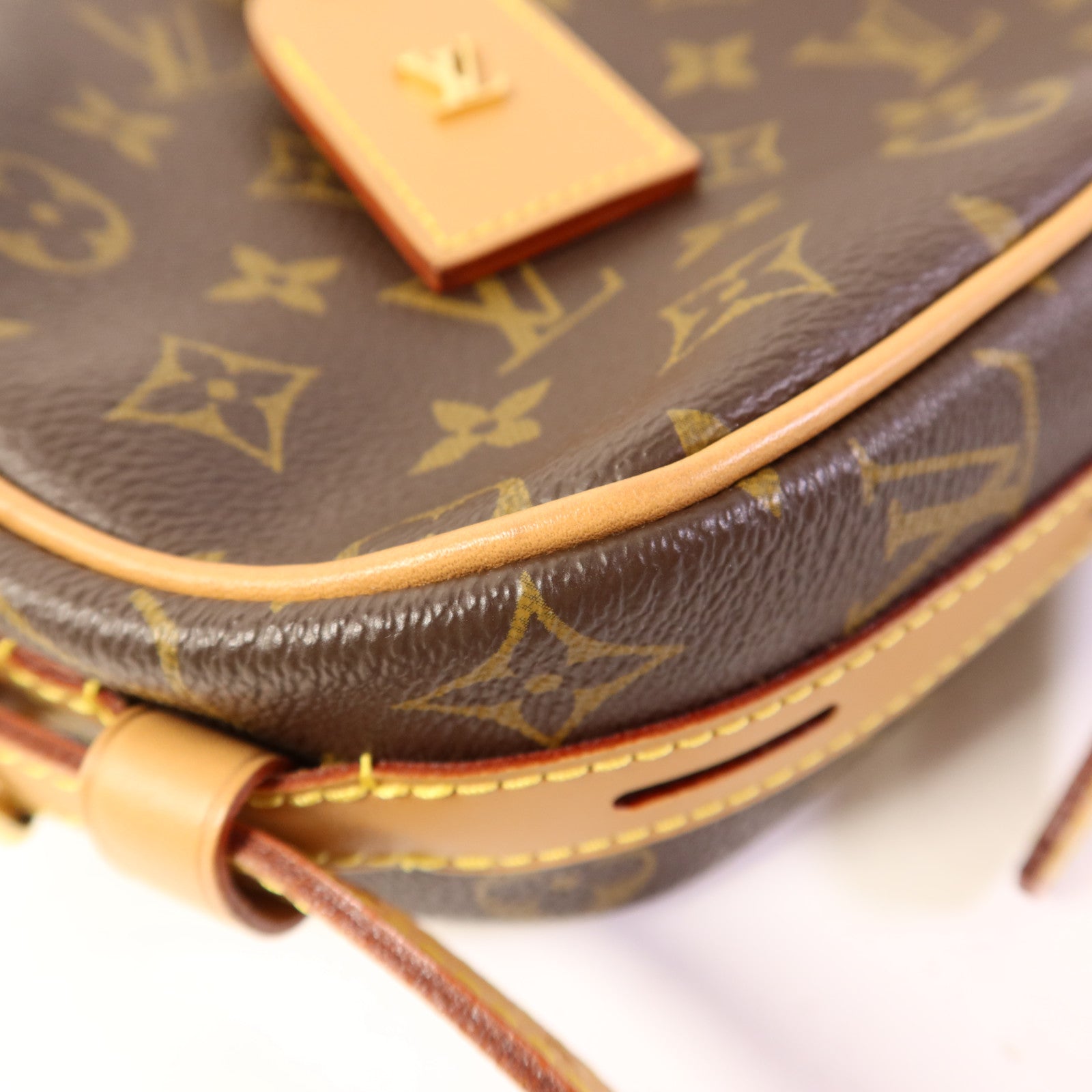 LOUIS VUITTON Monogram Boite Chapeau Souple金扣肩背袋棕色