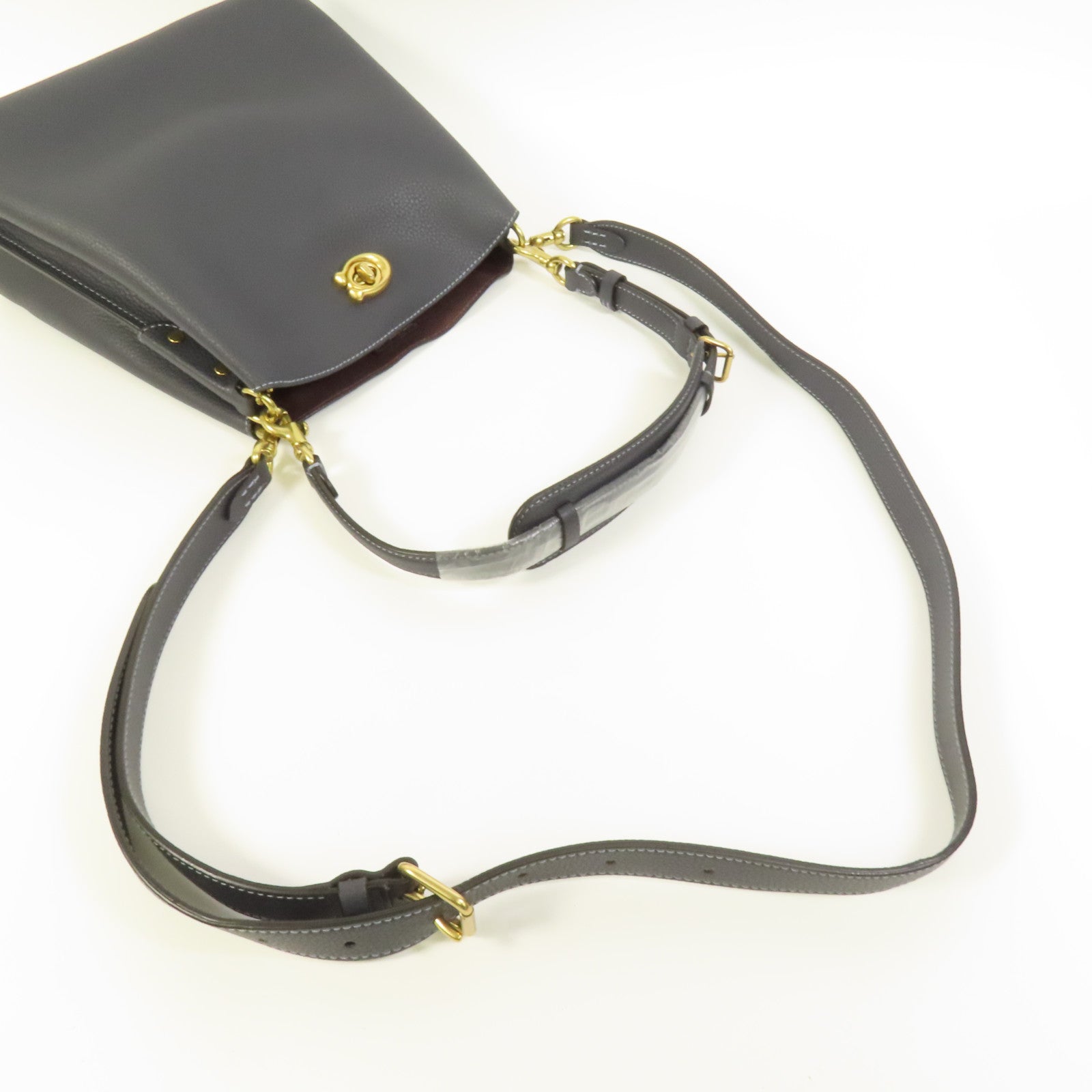 COACH 牛皮皮革Willow Bucket金扣手挽肩背兩用袋