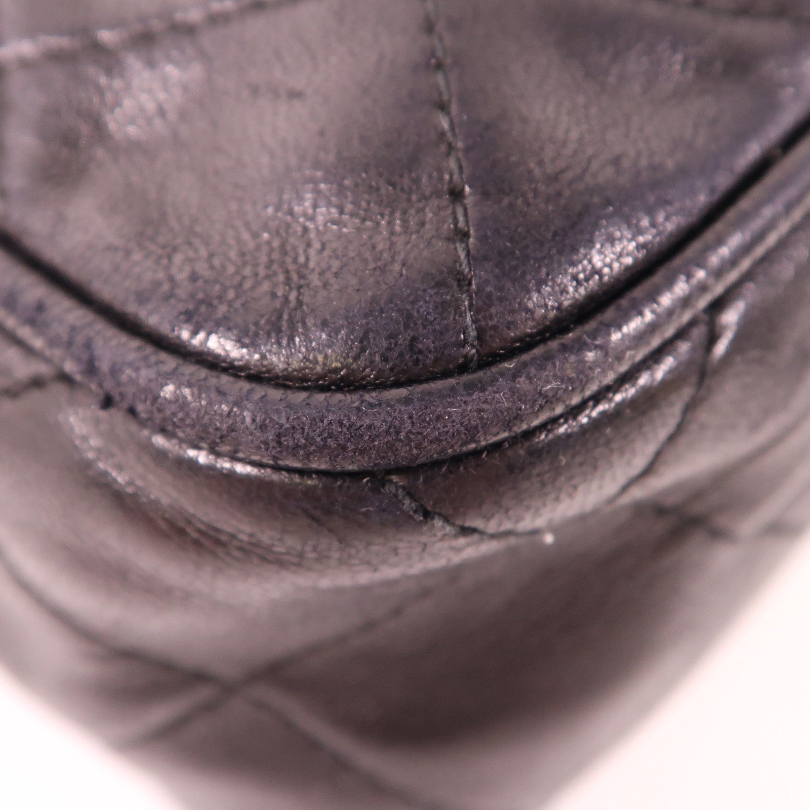 CHANEL 羊皮皮革Vintage Chain Shoulder金扣鏈帶肩背袋