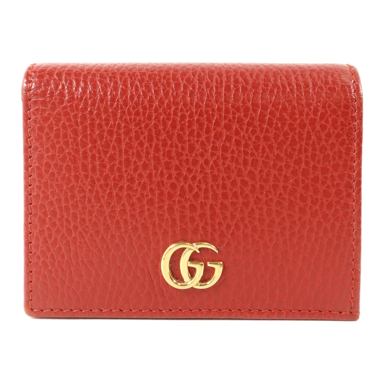 GUCCI 【激減優惠】牛皮皮革GG Marmont金扣錢包