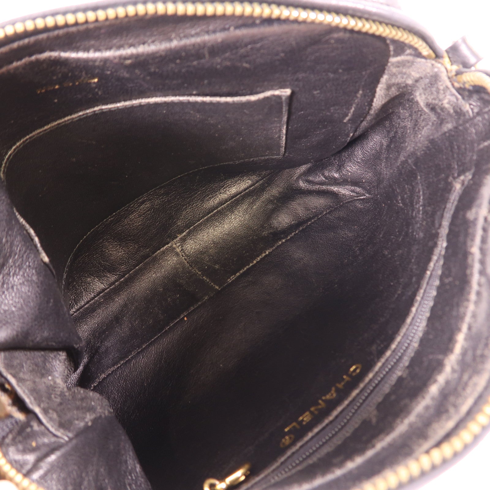 CHANEL 羊皮皮革Vintage Chain Shoulder金扣鏈帶肩背袋