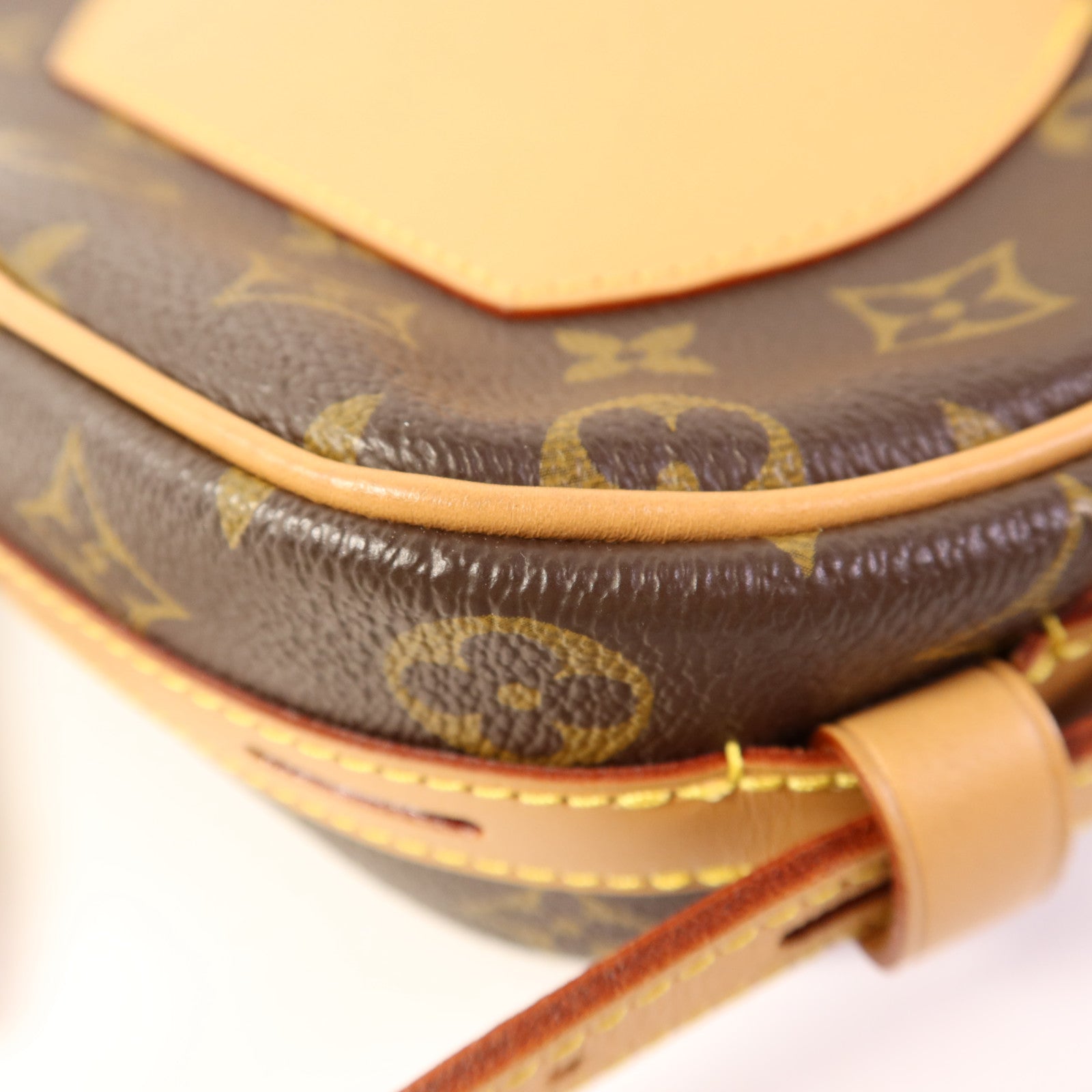 LOUIS VUITTON Monogram Boite Chapeau Souple金扣肩背袋棕色