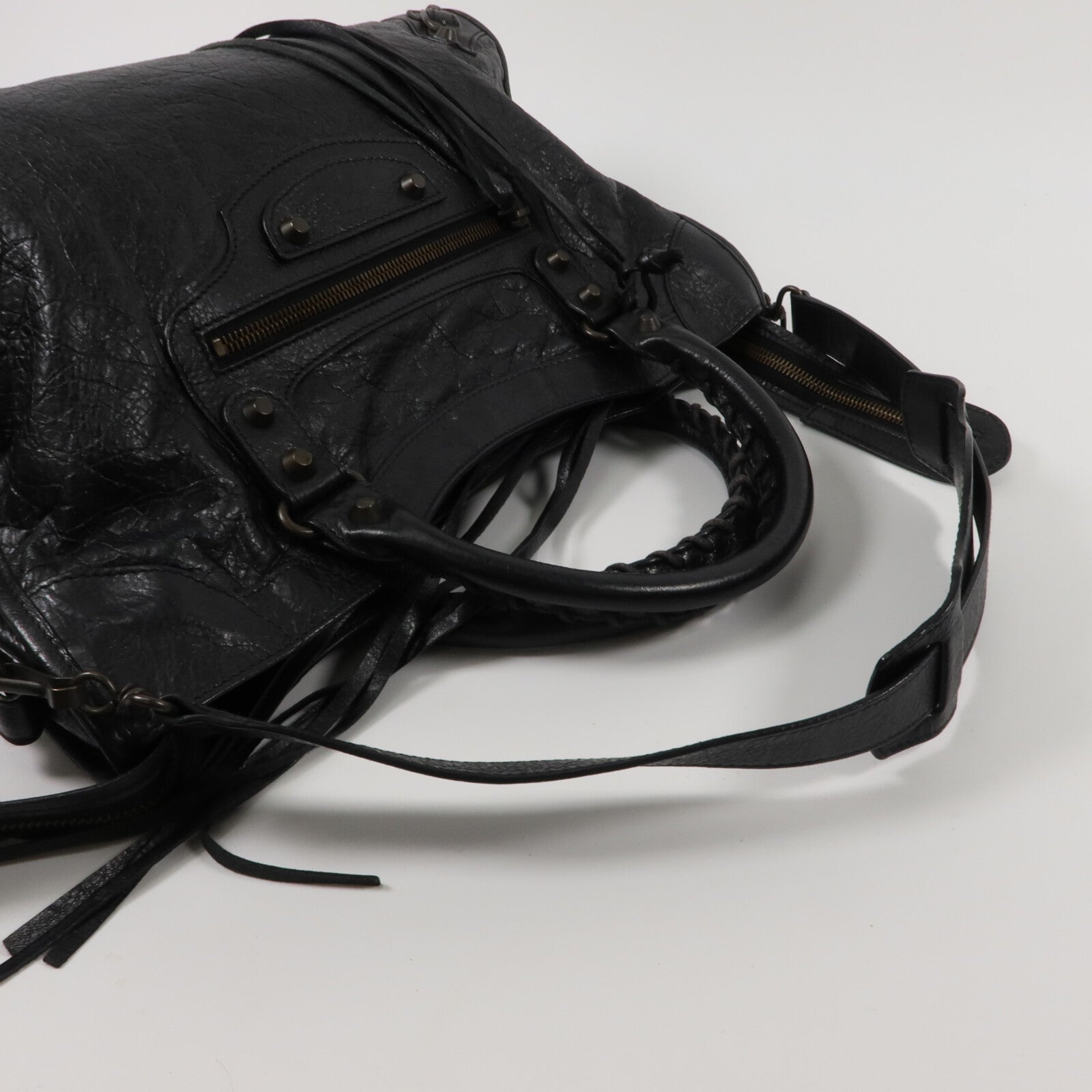 BALENCIAGA 羊皮皮革City手挽肩背兩用袋