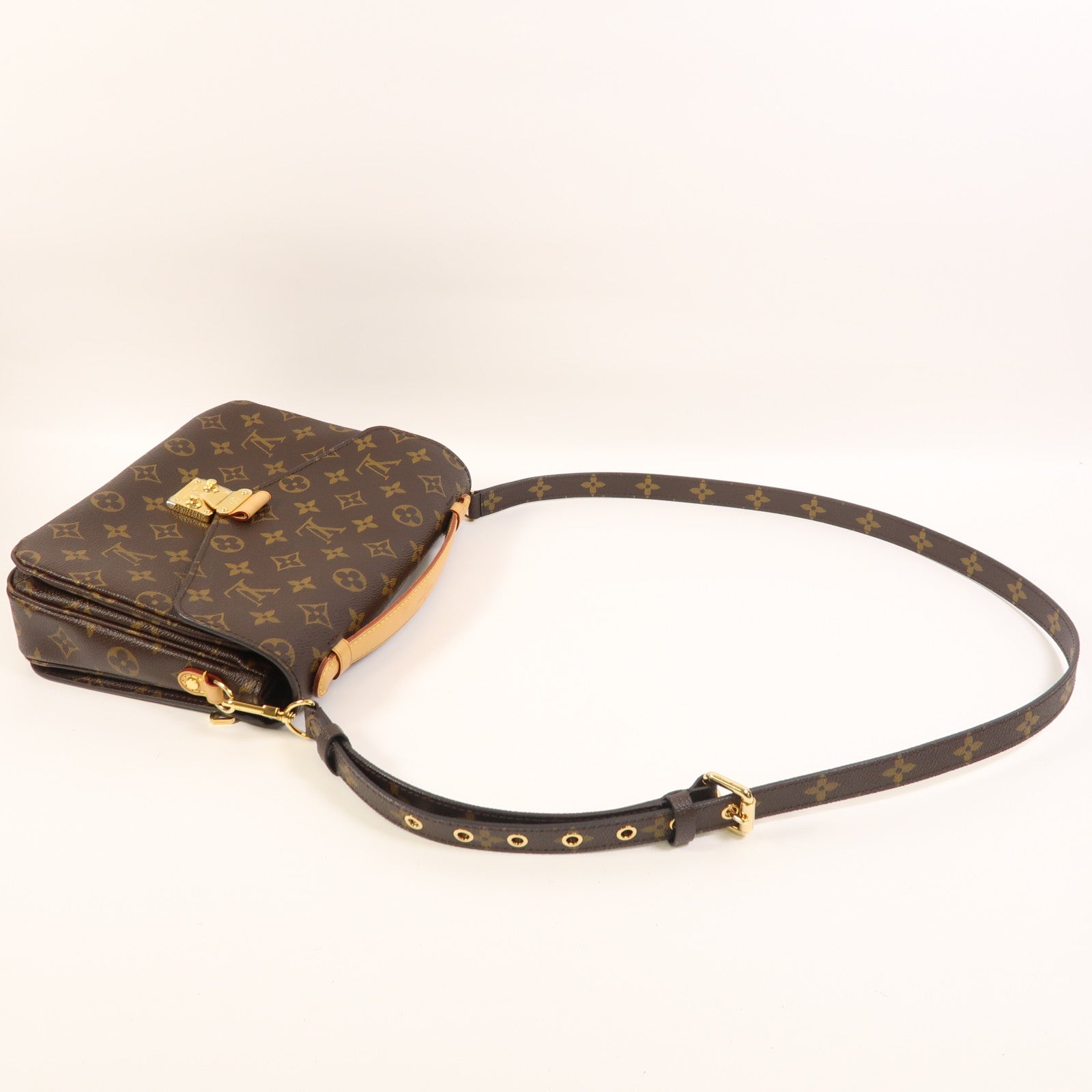 LOUIS VUITTON Monogram Pochette Metis MM金扣手挽肩背兩用袋