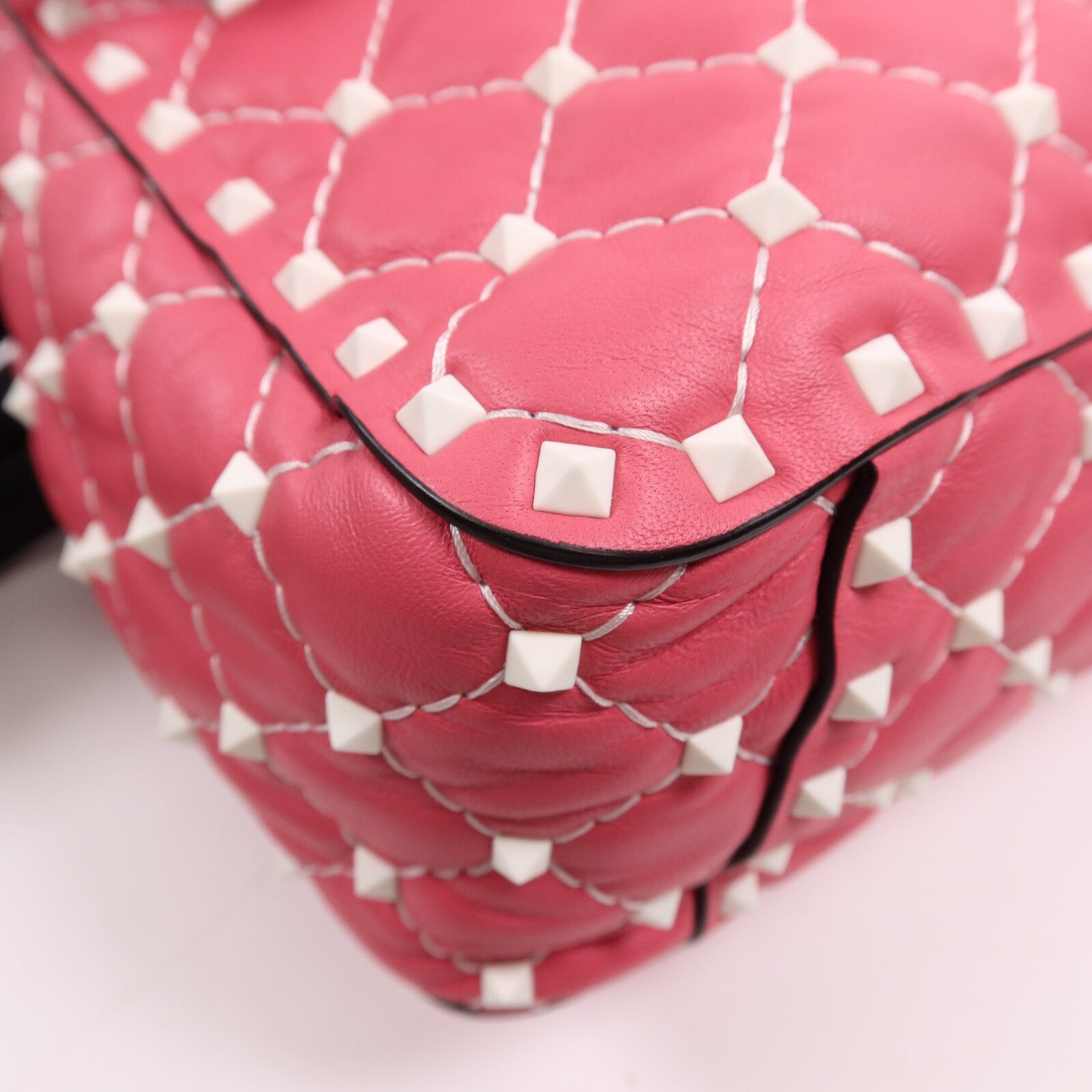 Valentino 牛皮皮革Rocktud Spike手挽肩背兩用袋