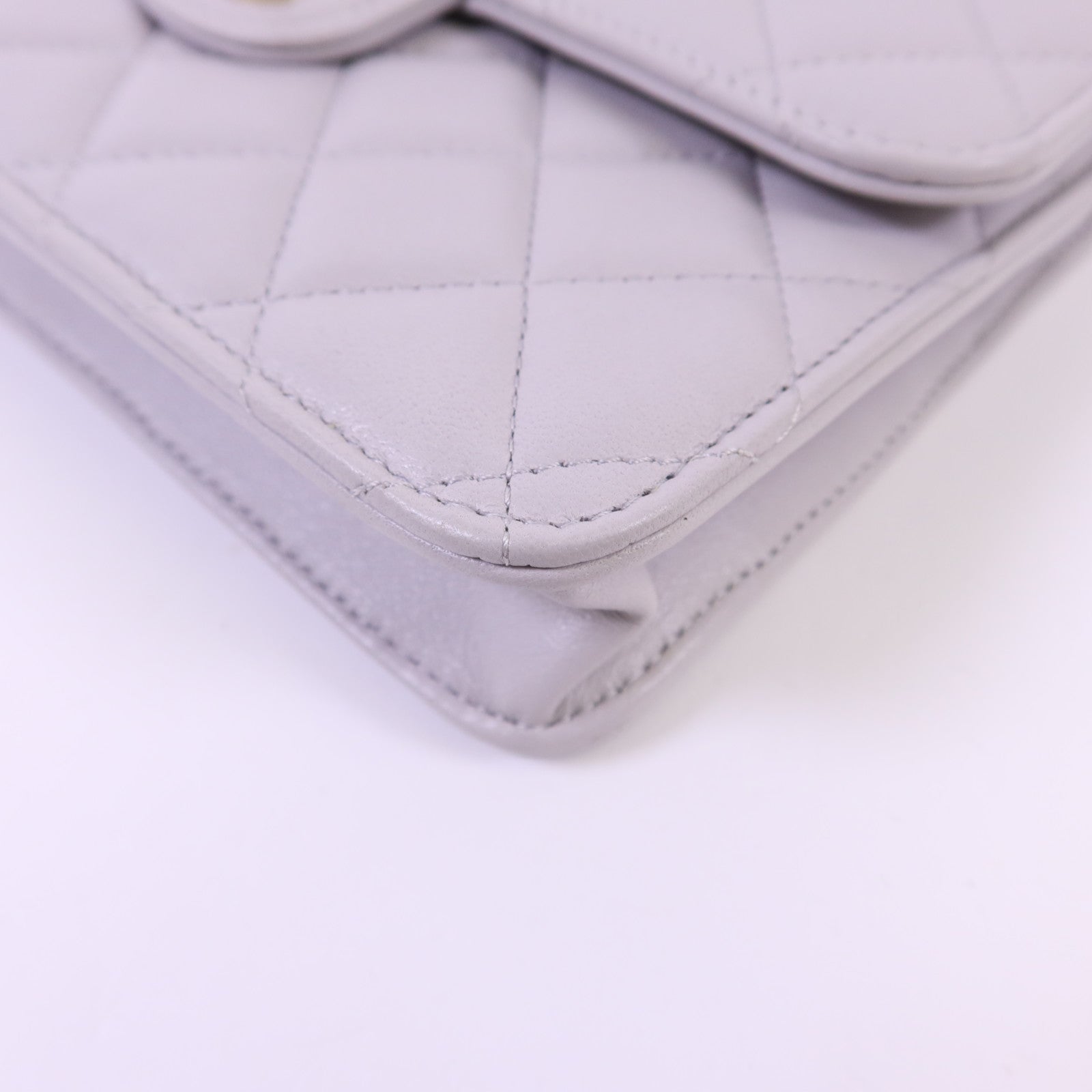 CHANEL 羊皮皮革Mini Flap Bag With Top Handle金扣手挽肩背兩用袋