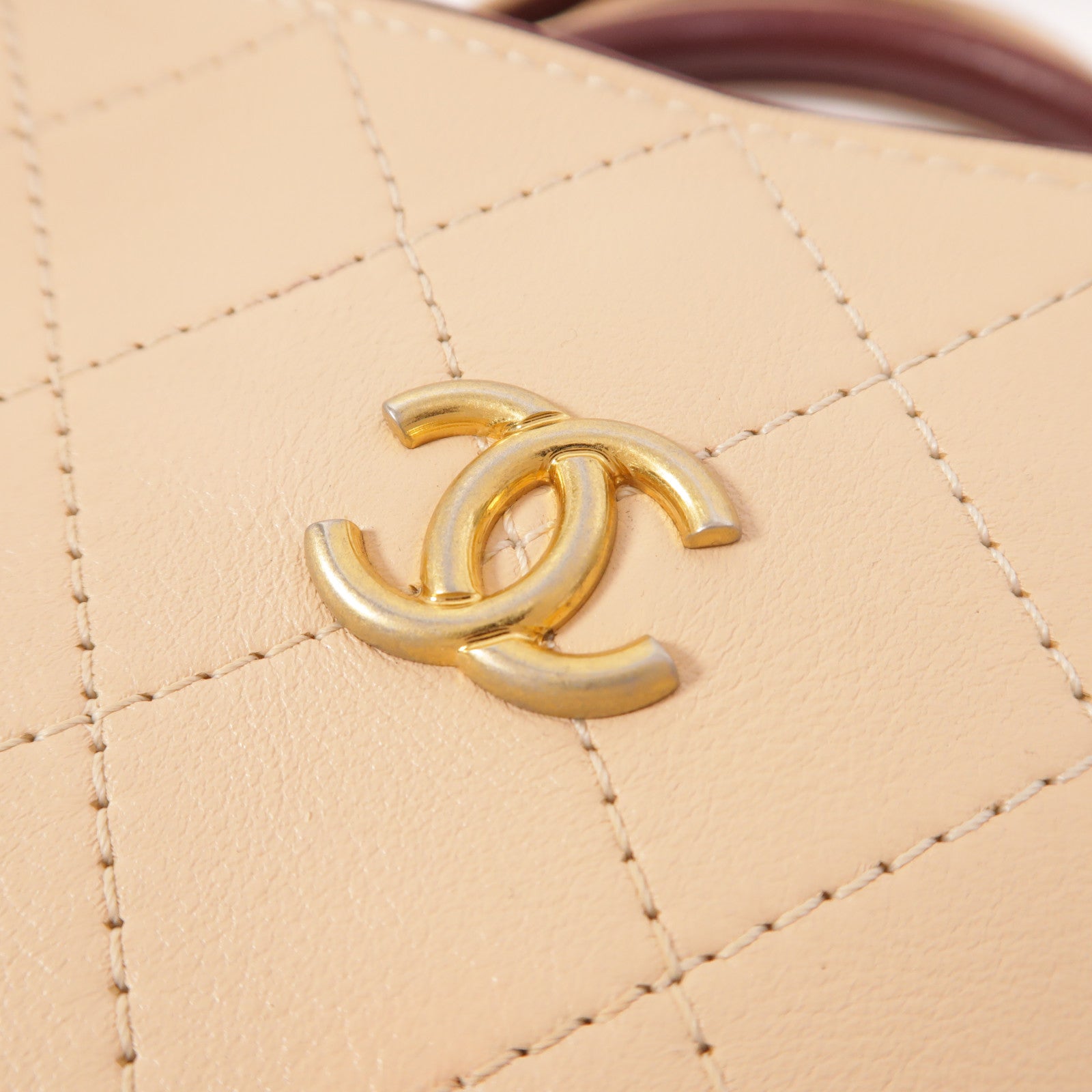 CHANEL 牛皮皮革Shopping Tote金扣手挽肩背兩用袋