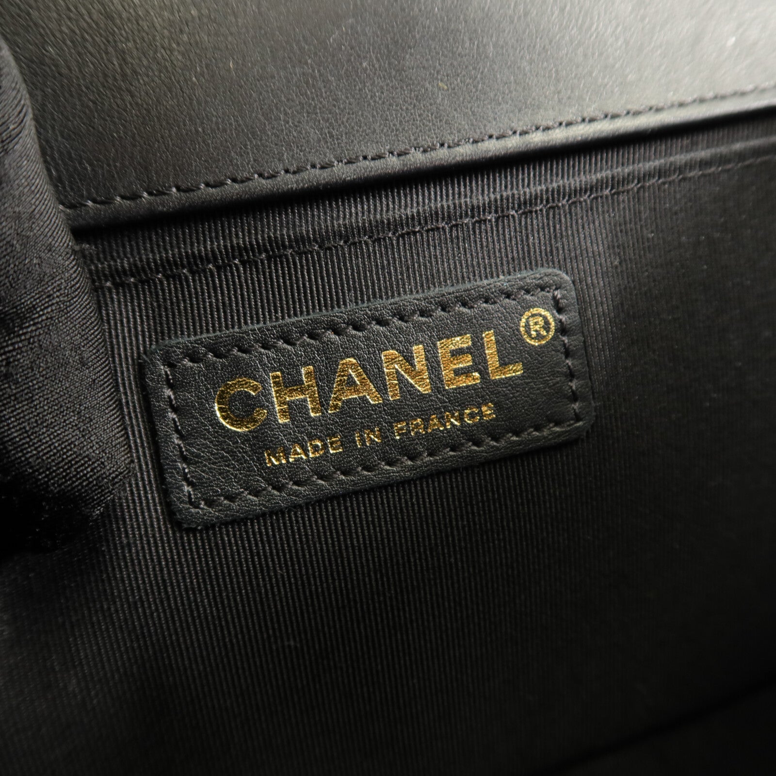 CHANEL 羊皮皮革Boy 25鏈帶肩背袋