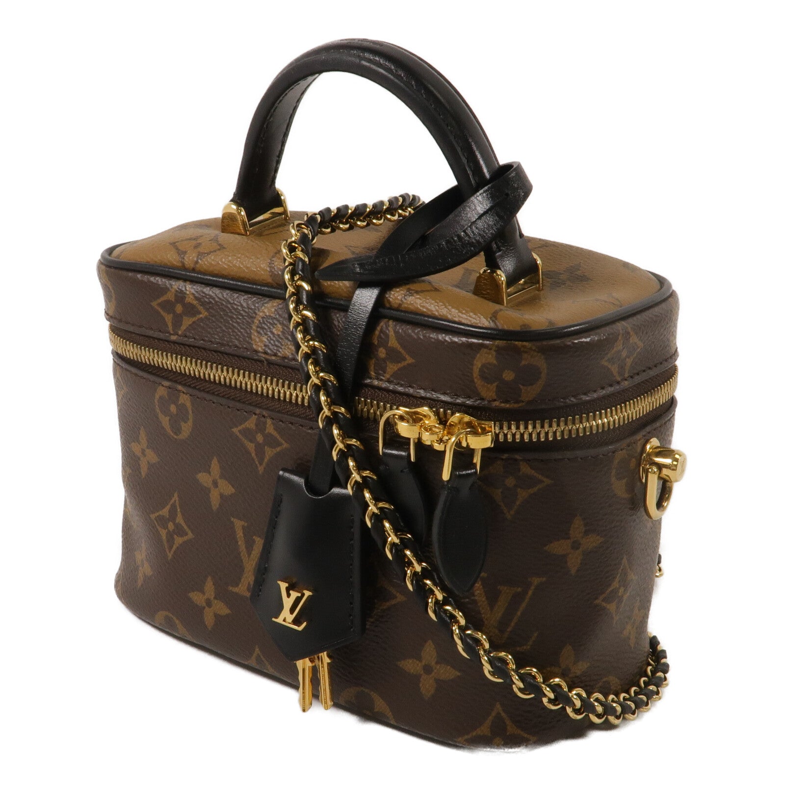 LOUIS VUITTON Monogram Reverse Vanity PM手挽肩背兩用袋
