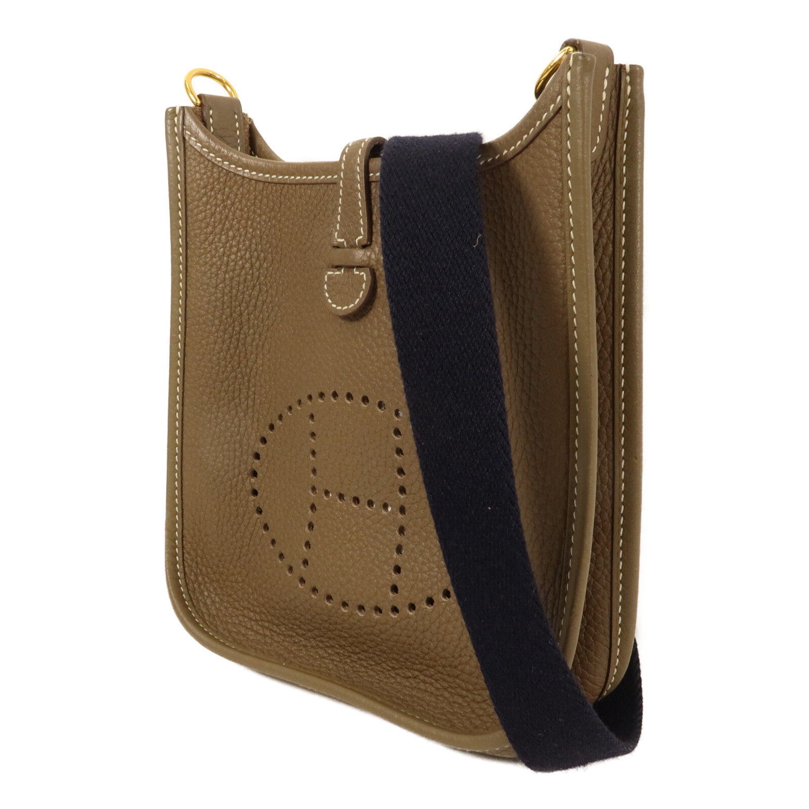 HERMES Clemence皮革Evelyne TPM肩背袋Etoupe