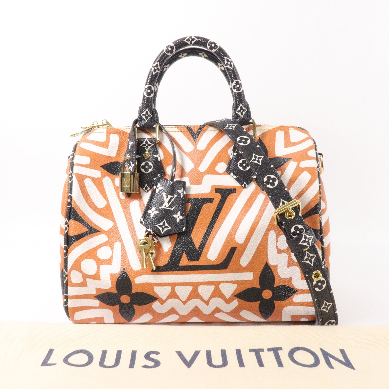 LOUIS VUITTON Monogram Giant LV Crafty Speedy Bandouliere 25手挽肩背兩用袋
