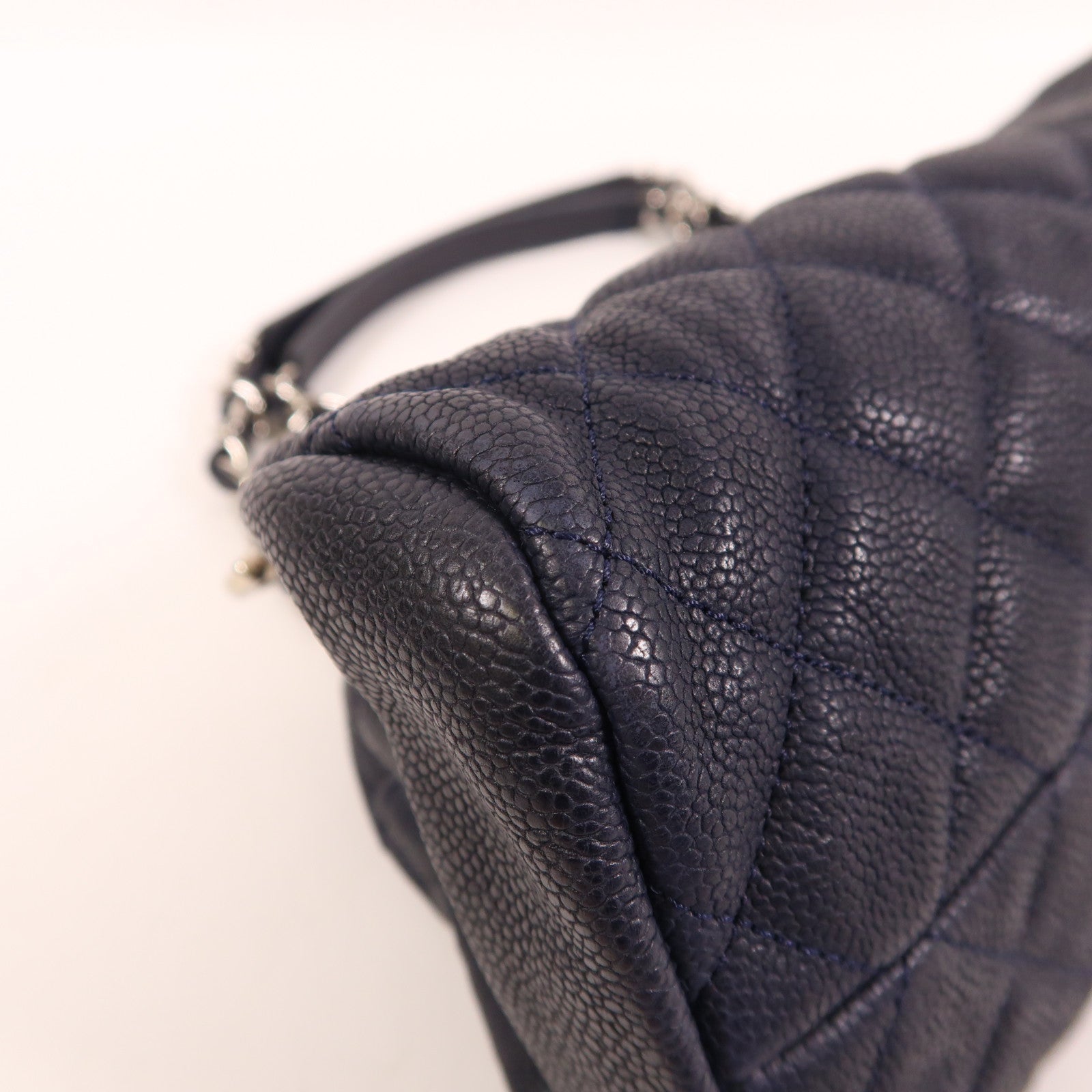 CHANEL 牛皮皮革Shoulder Bag銀扣鏈帶肩背袋