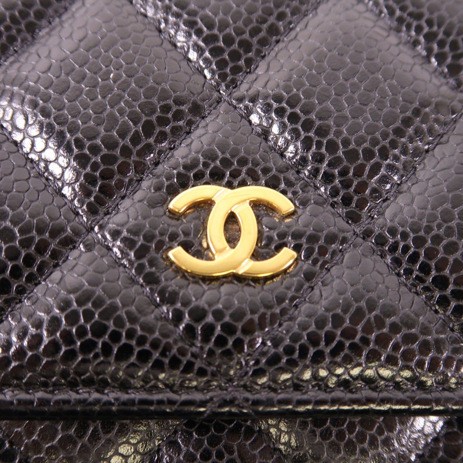 CHANEL 牛皮皮革WOC Wallet On Chain金扣鏈帶肩背袋