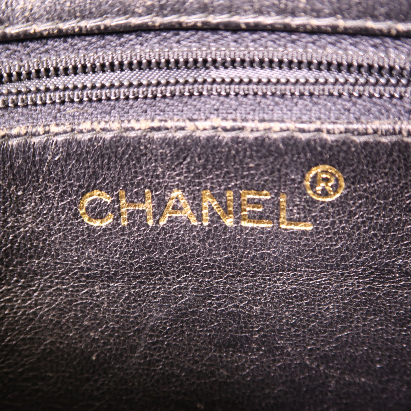 CHANEL 羊皮皮革Vintage Chain Shoulder金扣鏈帶肩背袋