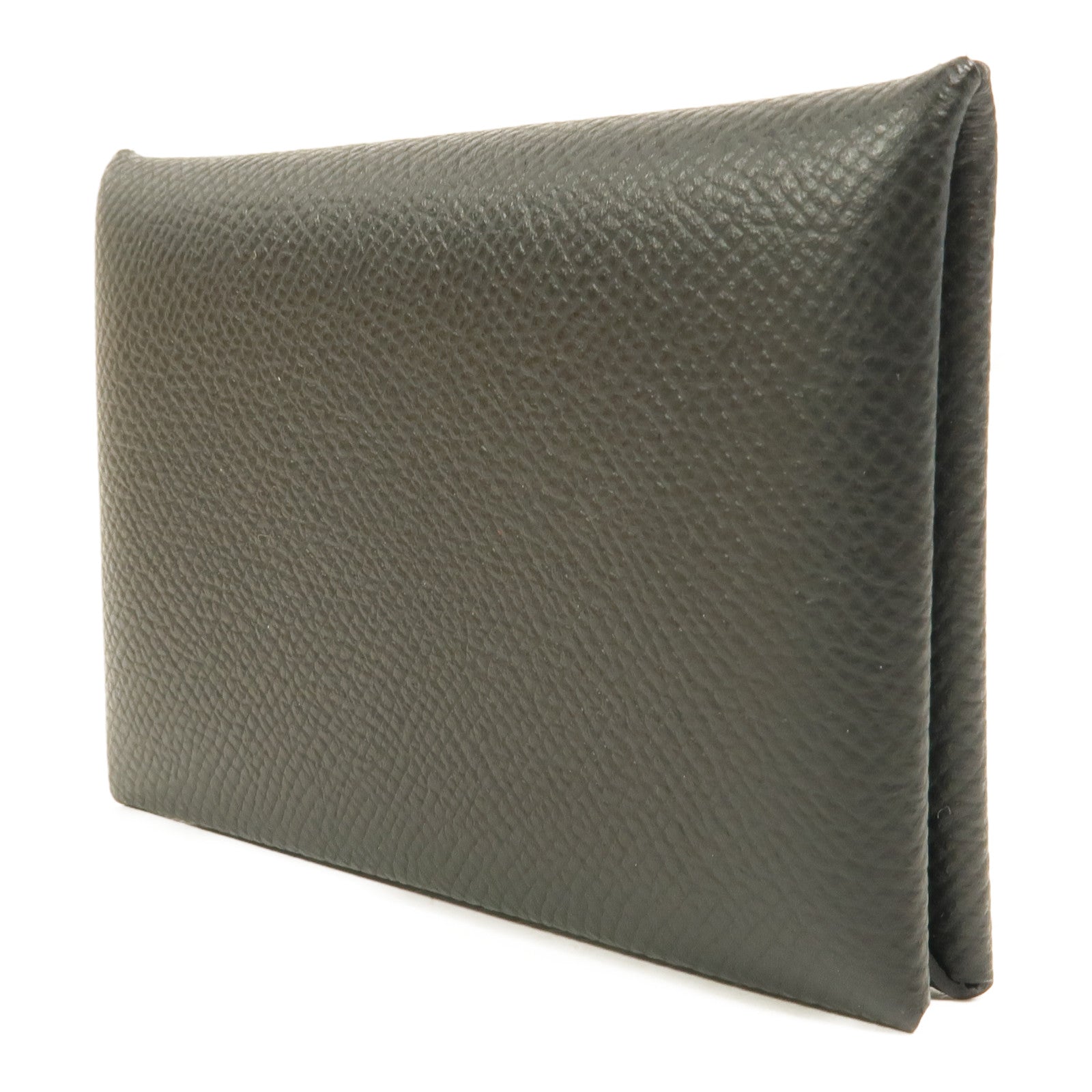 HERMES Epsom皮革Calvi卡片套Noir