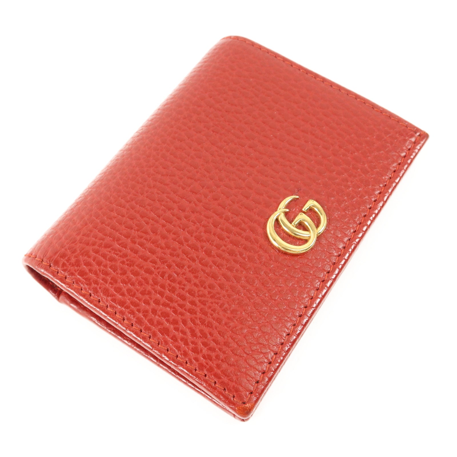GUCCI 【激減優惠】牛皮皮革GG Marmont金扣錢包