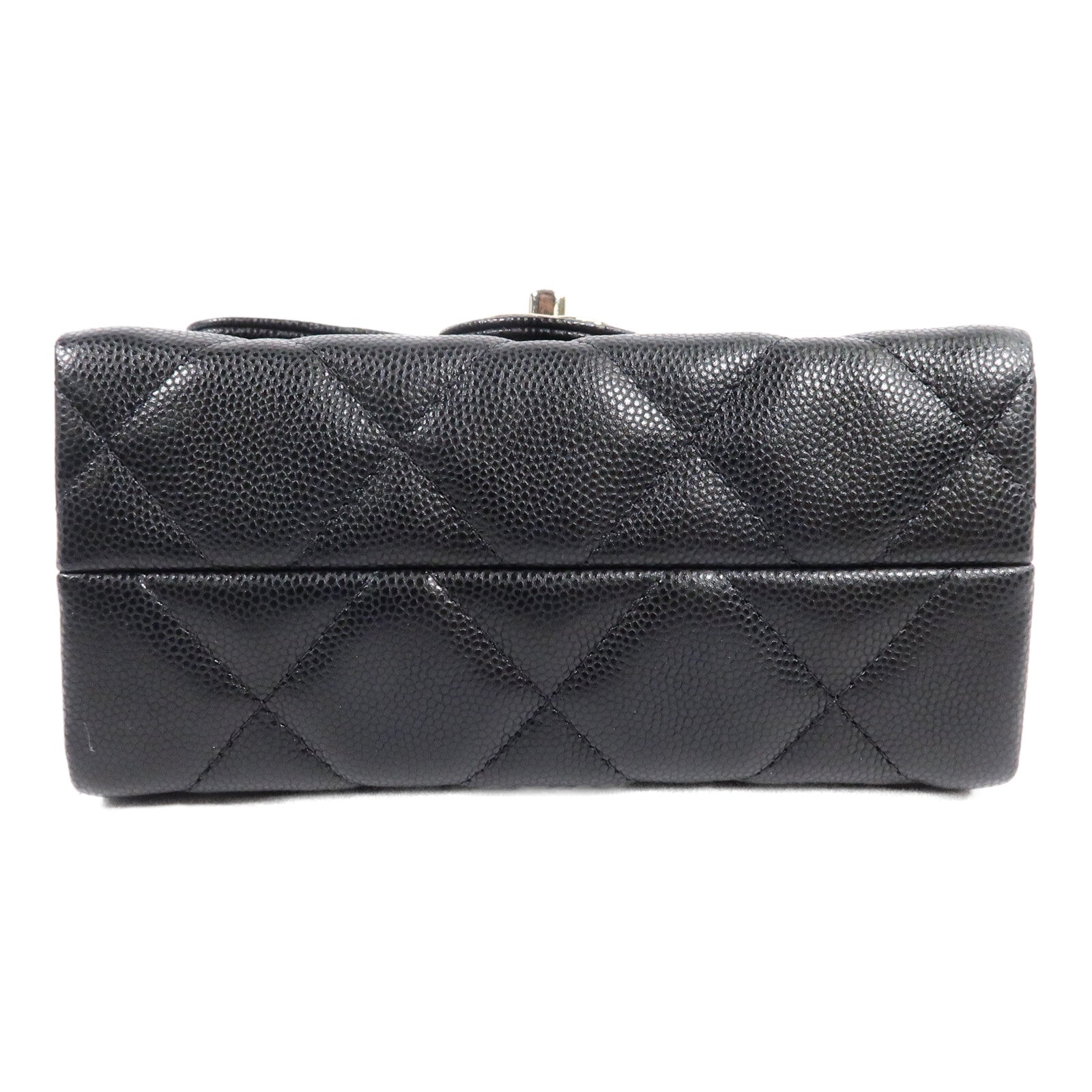 CHANEL 牛皮皮革Mini Top Handle鏈帶手挽肩背兩用袋