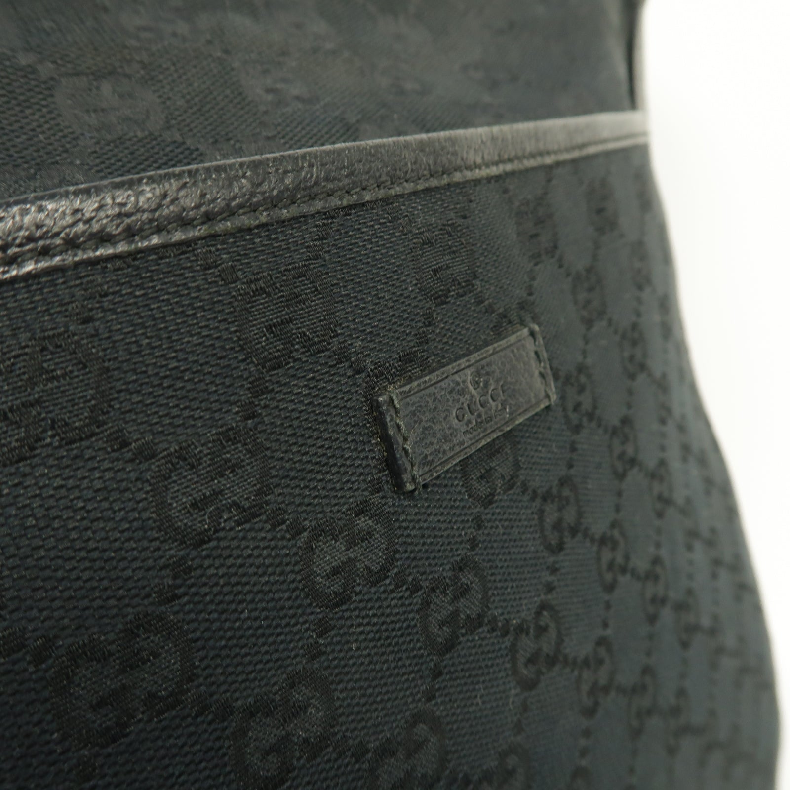 GUCCI 【激減優惠】帆布Shoulder Bag銀扣肩背袋黒色