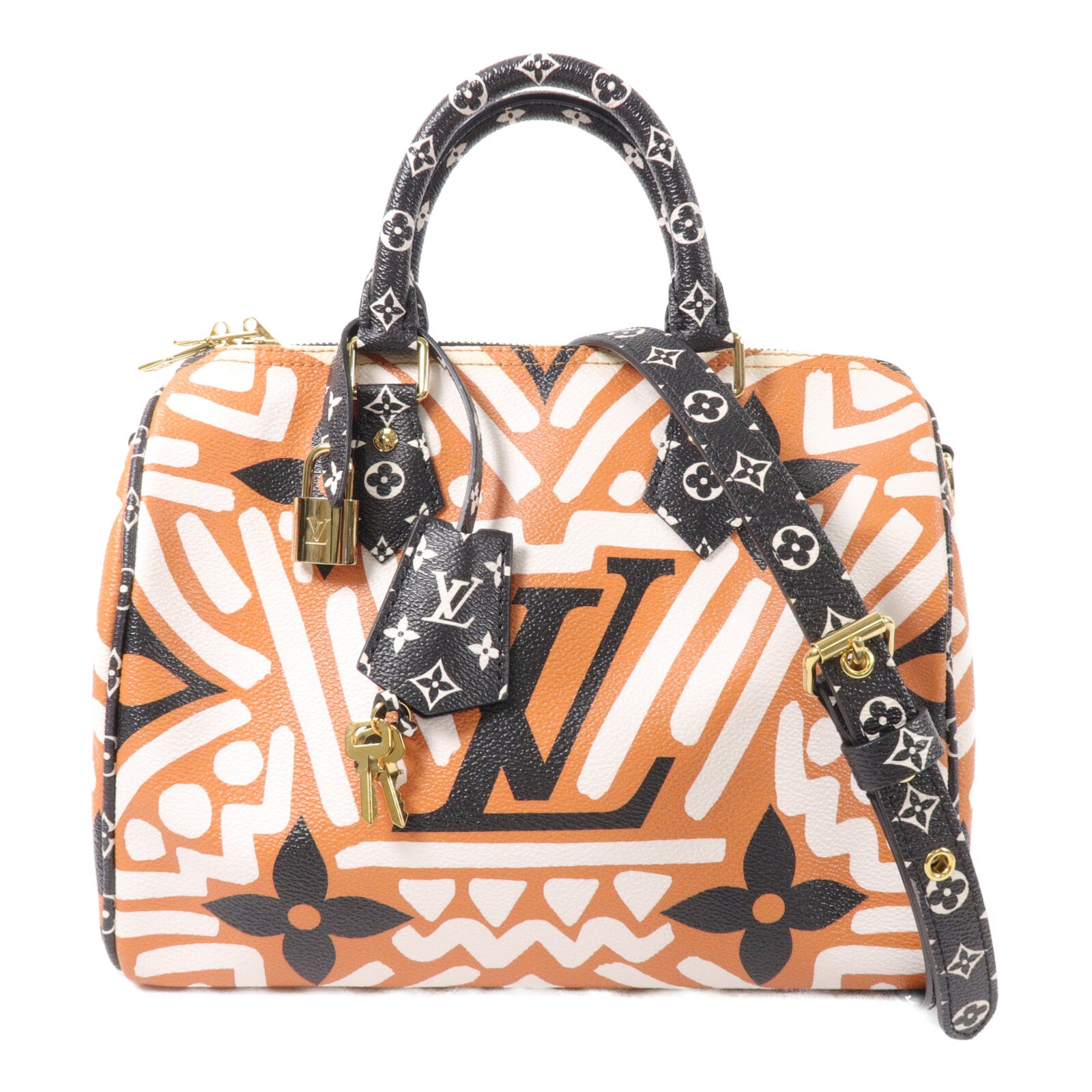 LOUIS VUITTON Monogram Giant LV Crafty Speedy Bandouliere 25手挽肩背兩用袋
