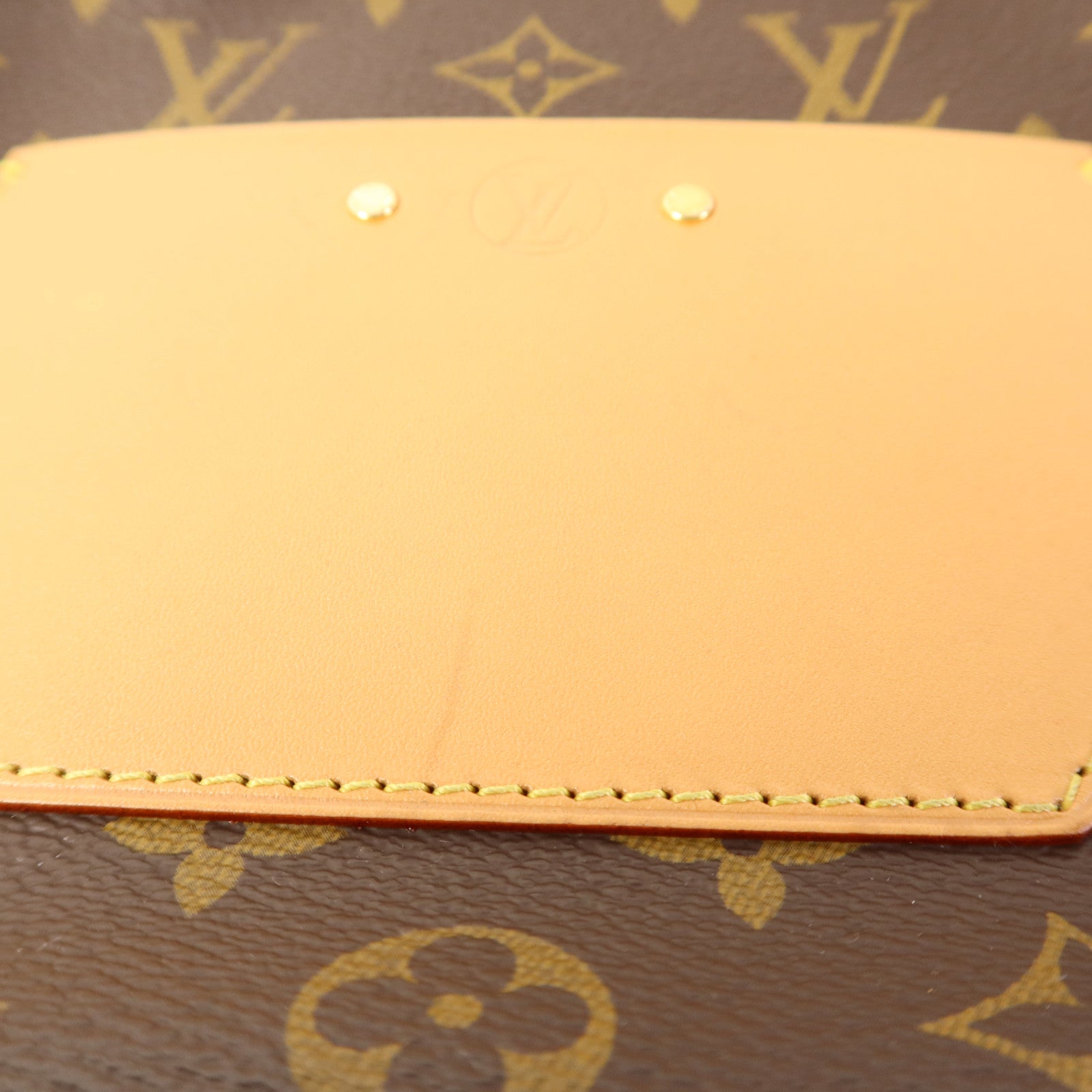 LOUIS VUITTON Monogram Boite Chapeau Souple金扣肩背袋棕色