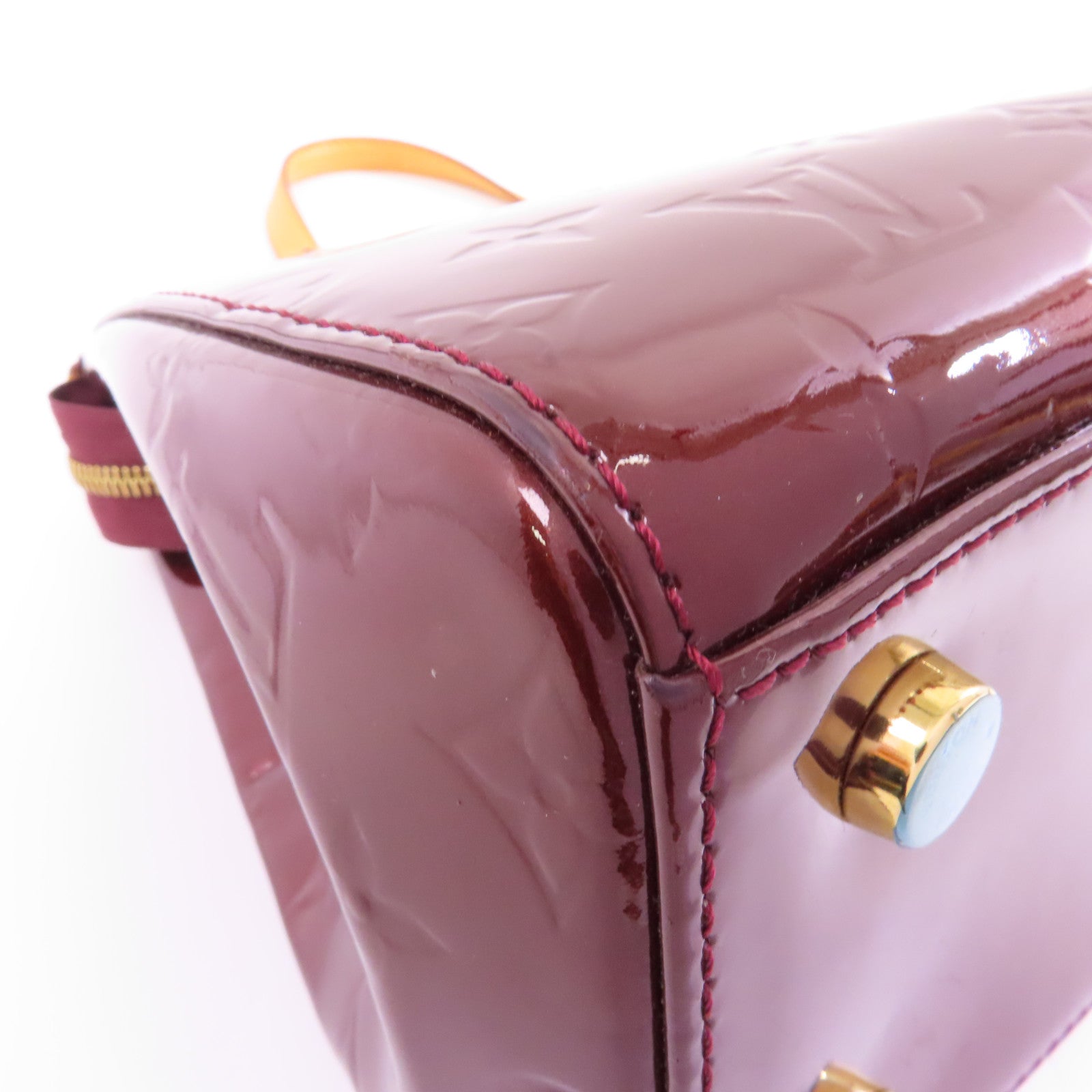 LOUIS VUITTON Vernis Brea Bag金扣手挽肩背兩用袋紅色