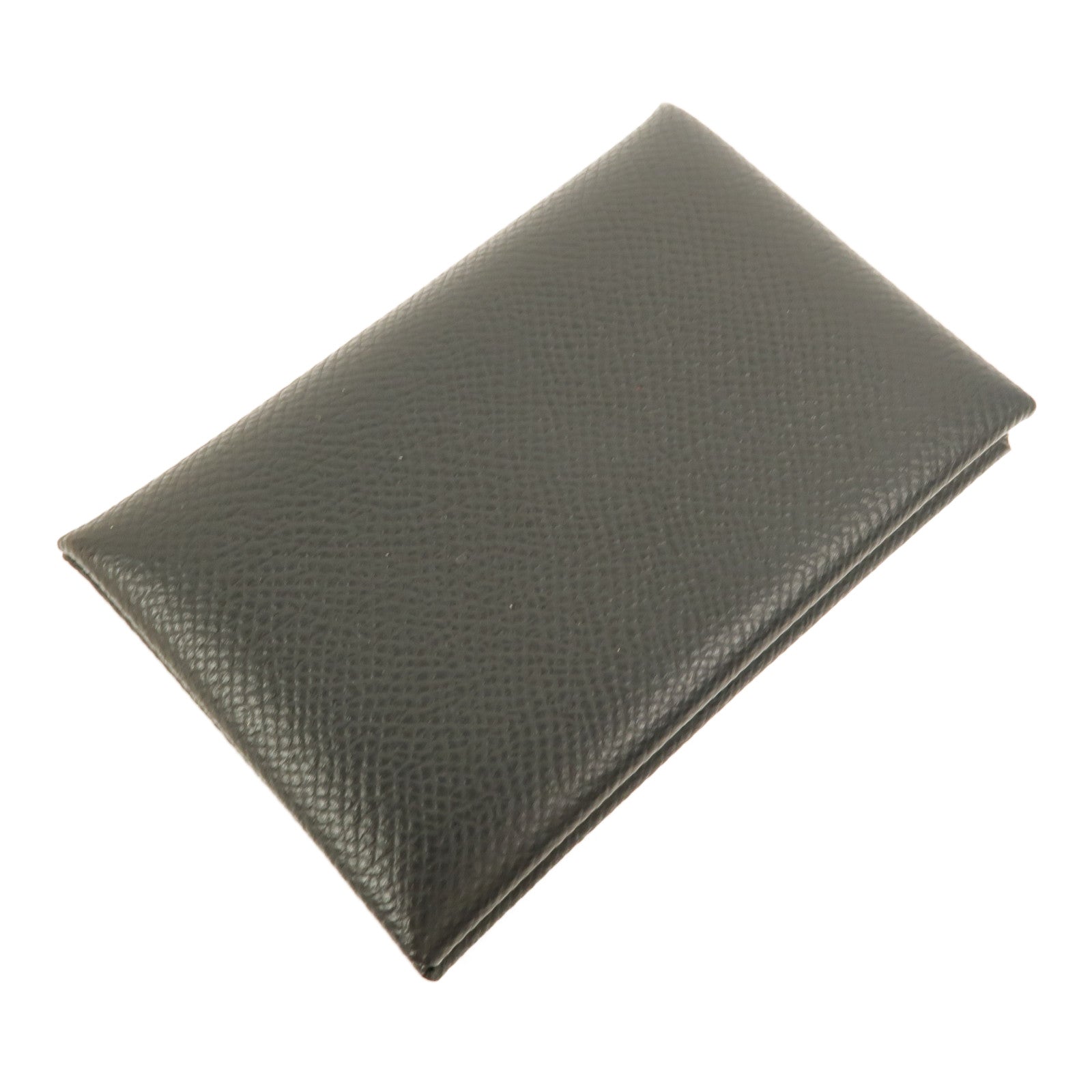 HERMES Epsom皮革Calvi卡片套Noir