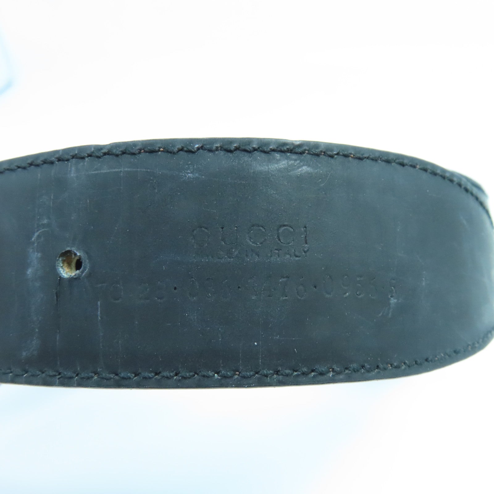 GUCCI 【激減優惠】牛皮皮革Belt銀扣皮帶黑色/啡色