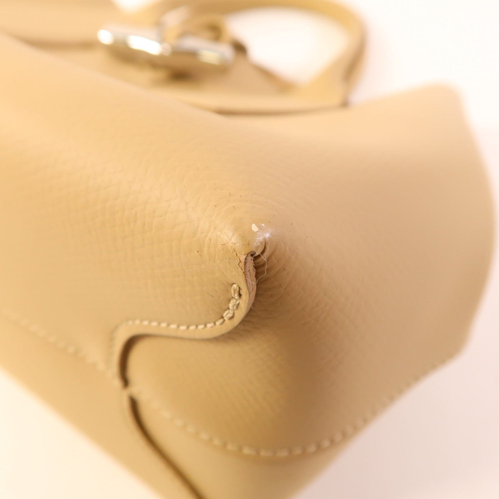 Longchamp 牛皮皮革2 Way Shoulder銀扣手挽肩背兩用袋