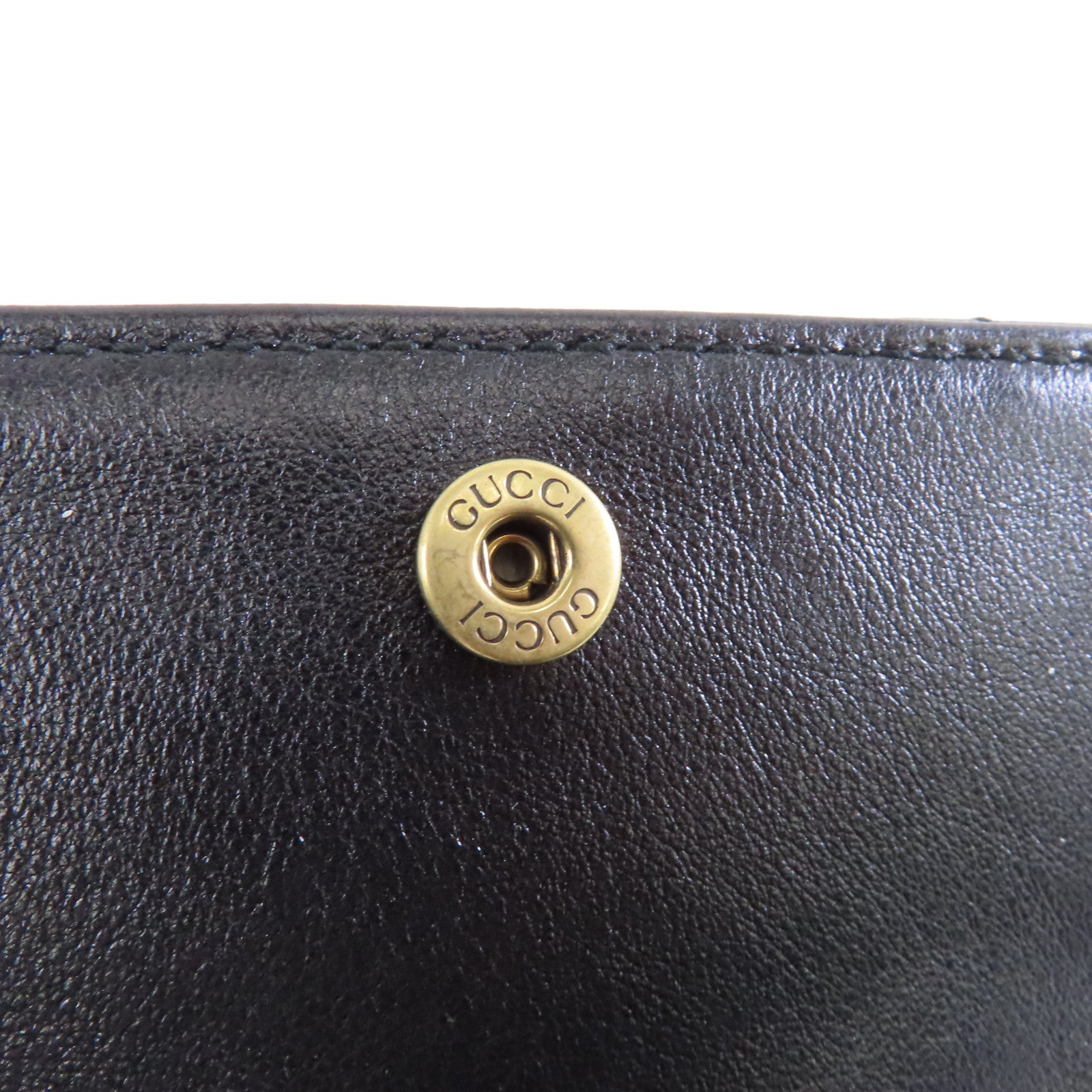 GUCCI 【激減優惠】牛皮皮革GG Marmont Waist Bag金扣腰包黑色