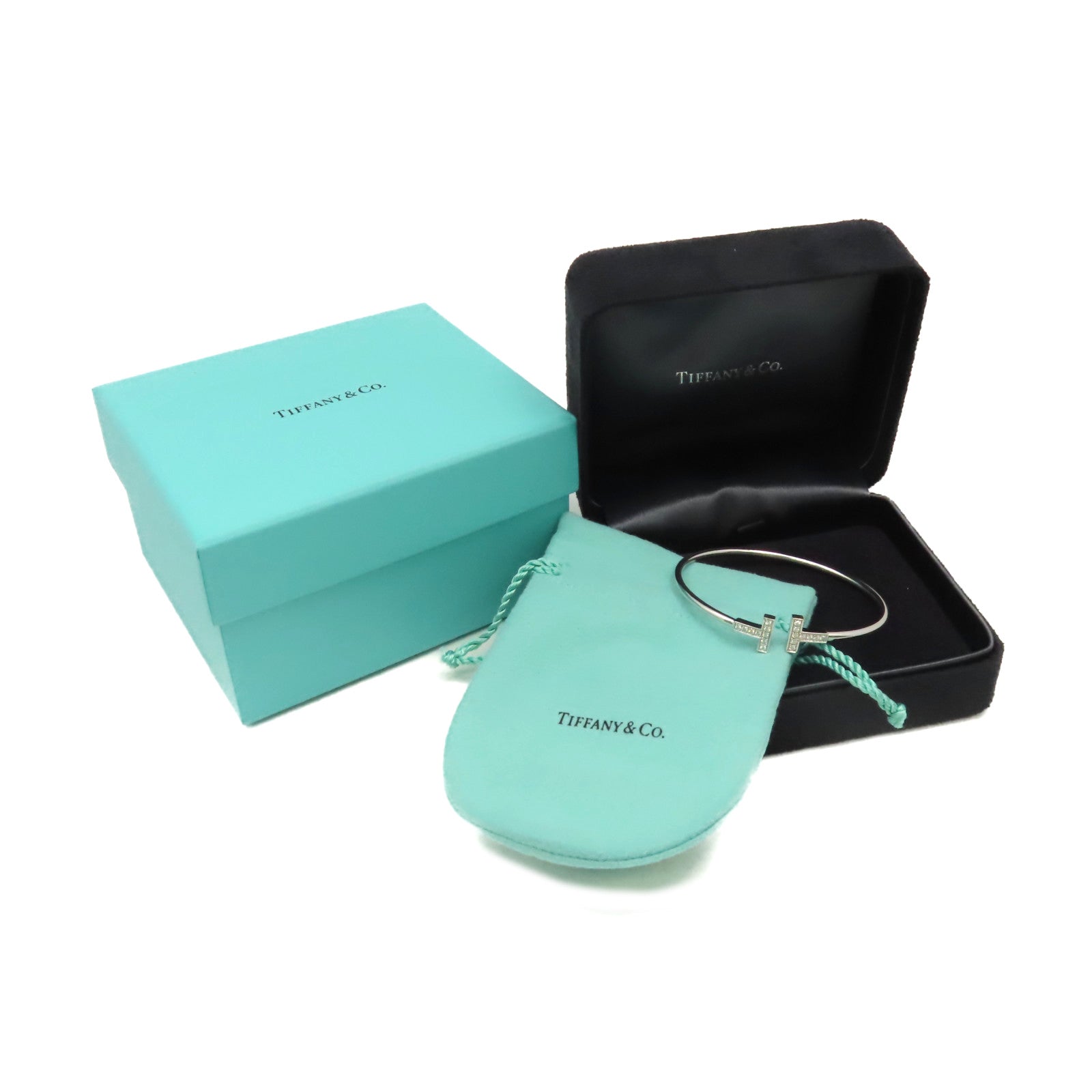 TIFFANY＆CO 【激減優惠】18K白金T Wire Bracelet鑽石手鏈
