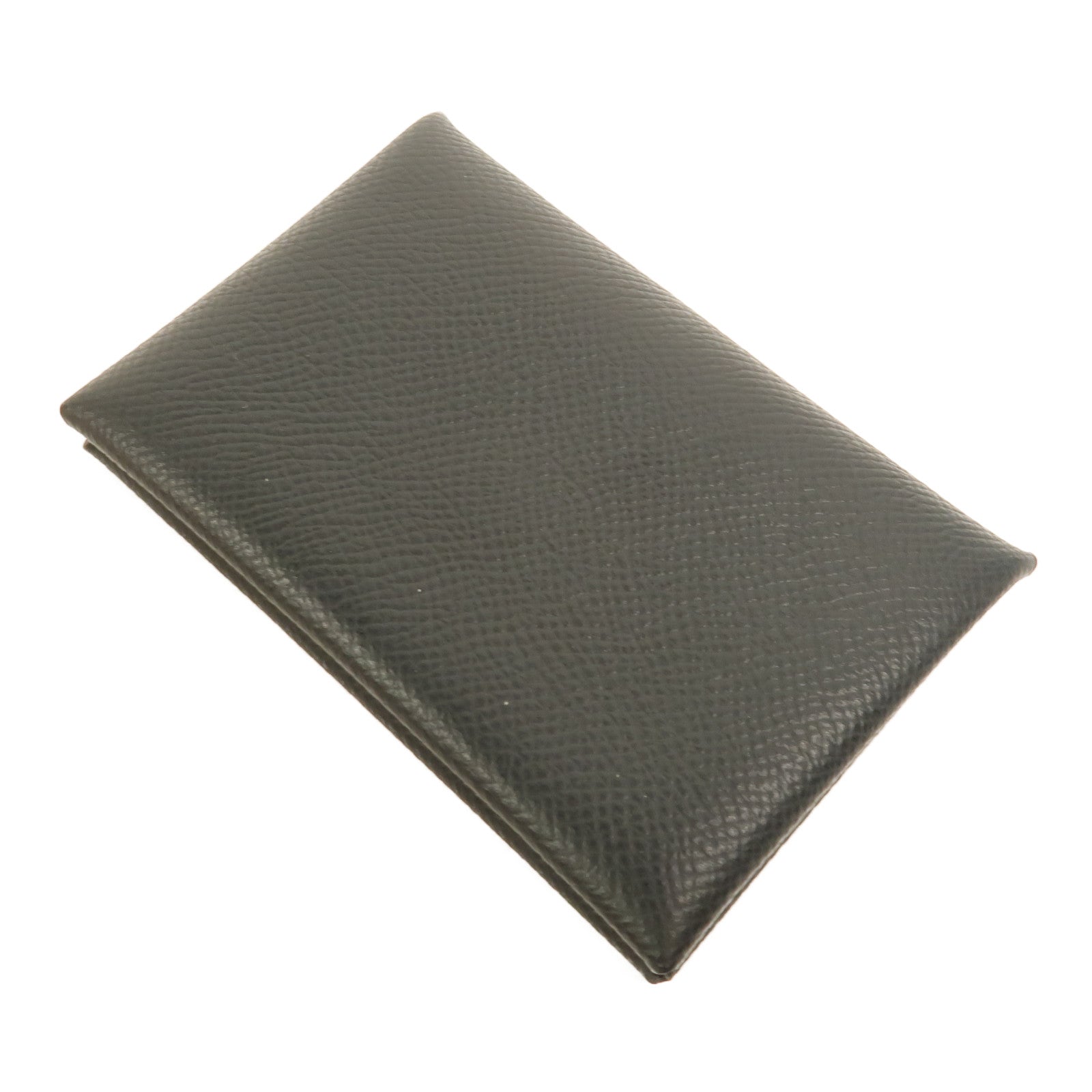 HERMES Epsom皮革Calvi卡片套Noir