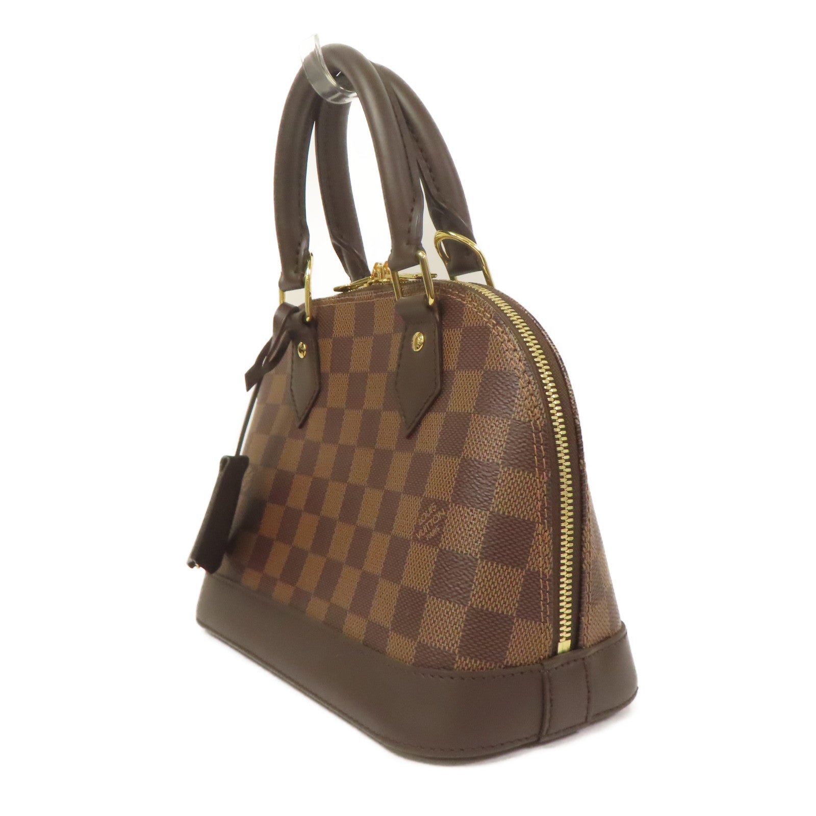 LOUIS VUITTON Damier Alma BB金扣手挽肩背兩用袋棕色