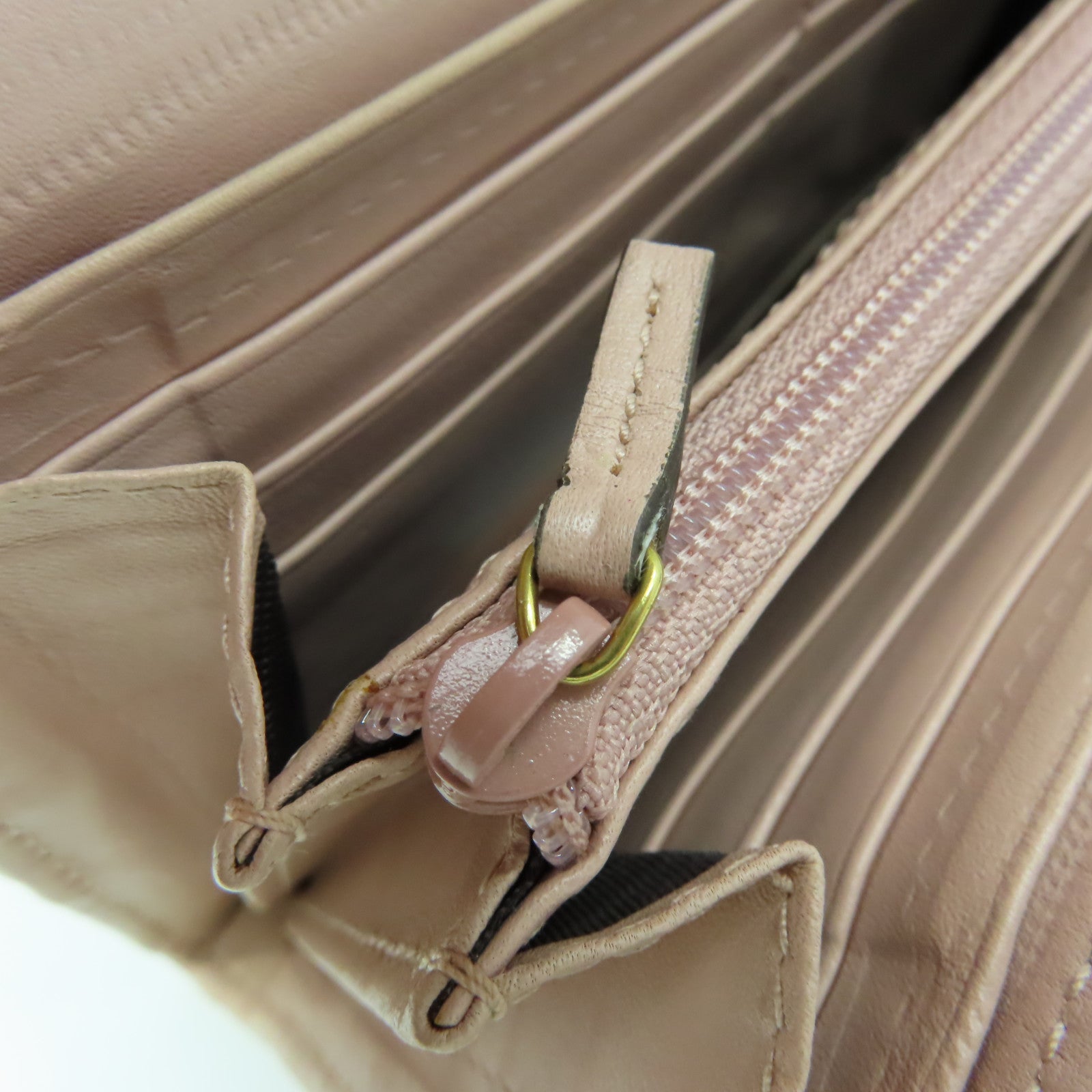 GUCCI 【清倉大減價】牛皮皮革GG Marmont Long Wallet長錢包粉紅色