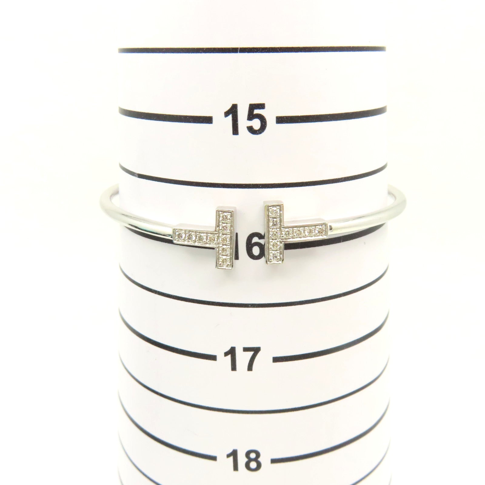 TIFFANY＆CO 【激減優惠】18K白金T Wire Bracelet鑽石手鏈