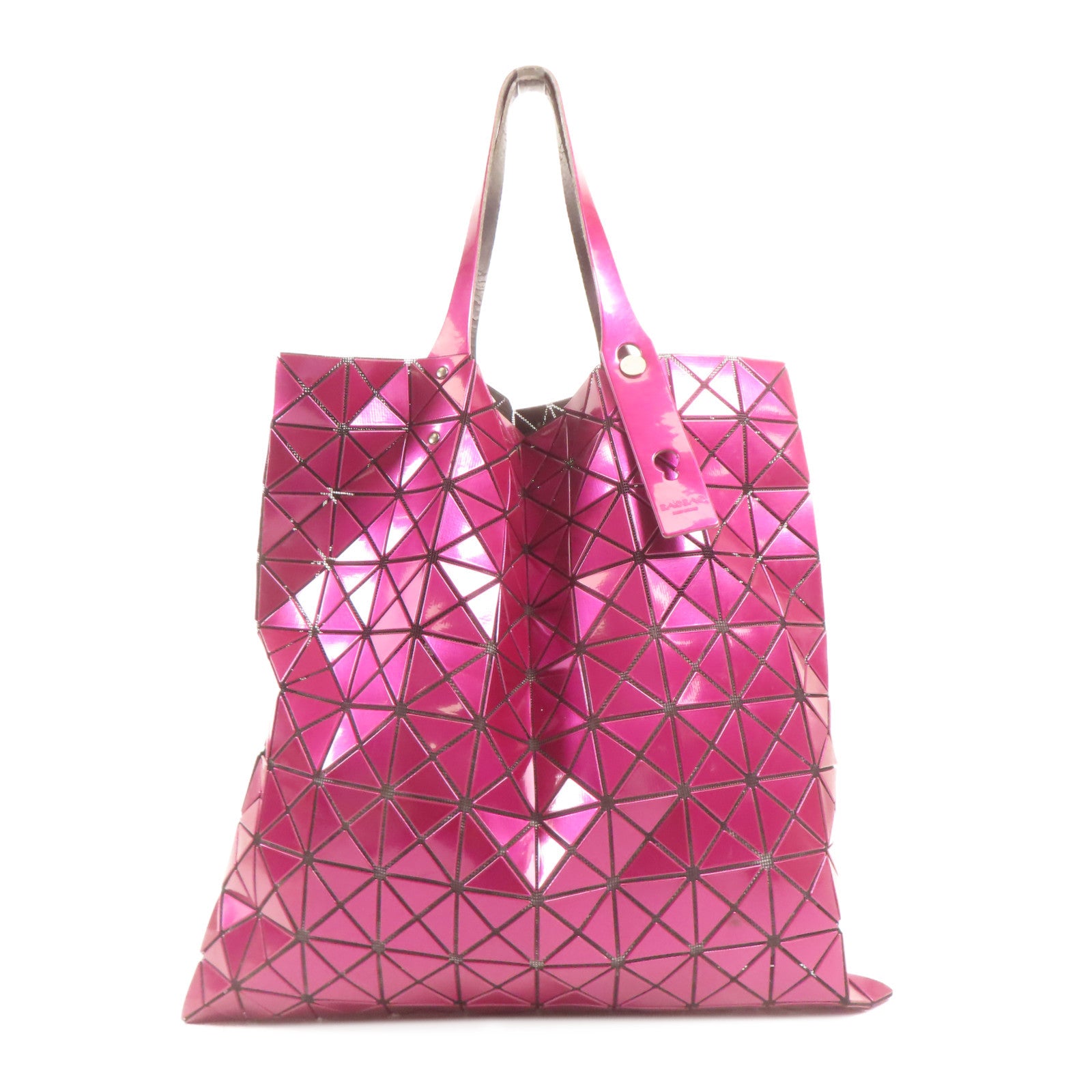 BAO BAO ISSEYMIYAKE Tote Bag Handbag PVC Purplish Red