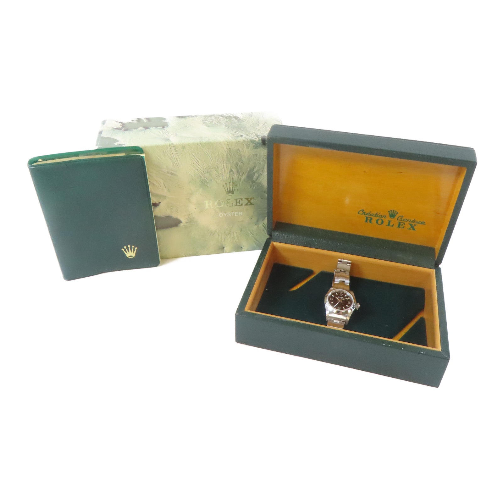 ROLEX Oyster Perpetual不鏽鋼手錶自動機芯黑色#17.5cm