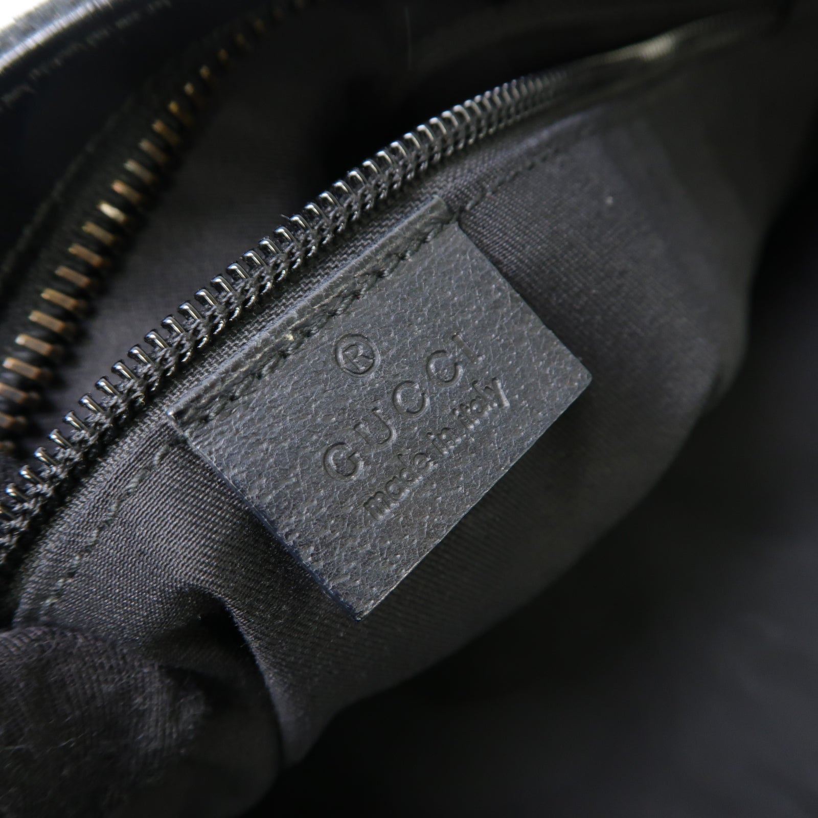 GUCCI 【激減優惠】帆布Shoulder Bag銀扣肩背袋黒色