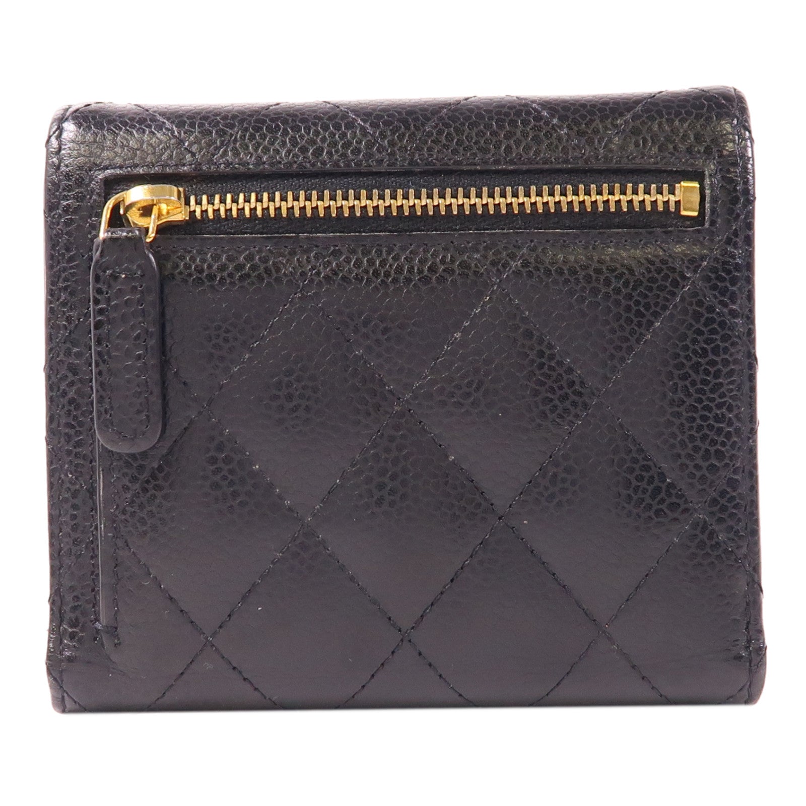 CHANEL 牛皮皮革Wallet金扣錢包