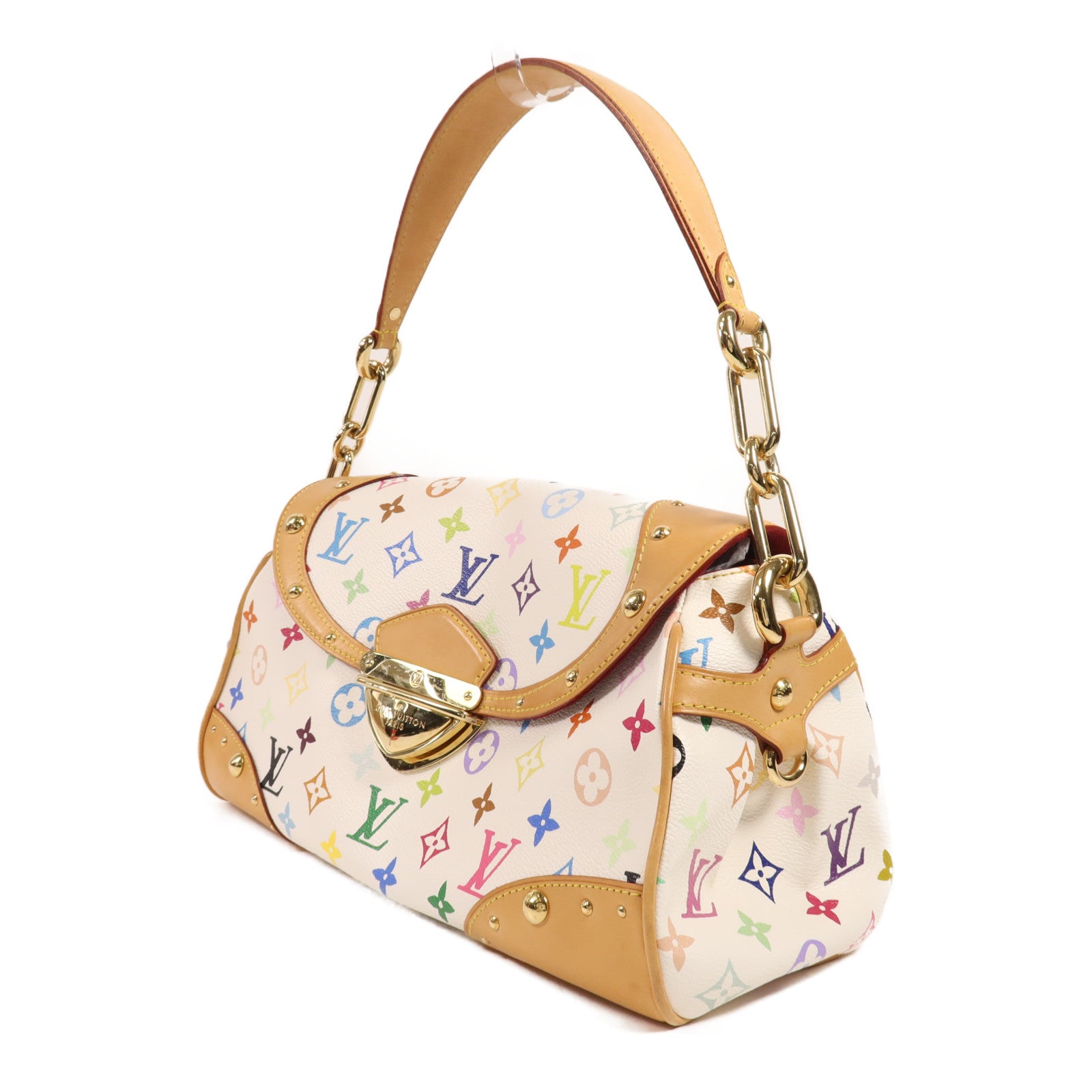 LOUIS VUITTON Monogram Multicolore Beverly MM金扣肩背袋