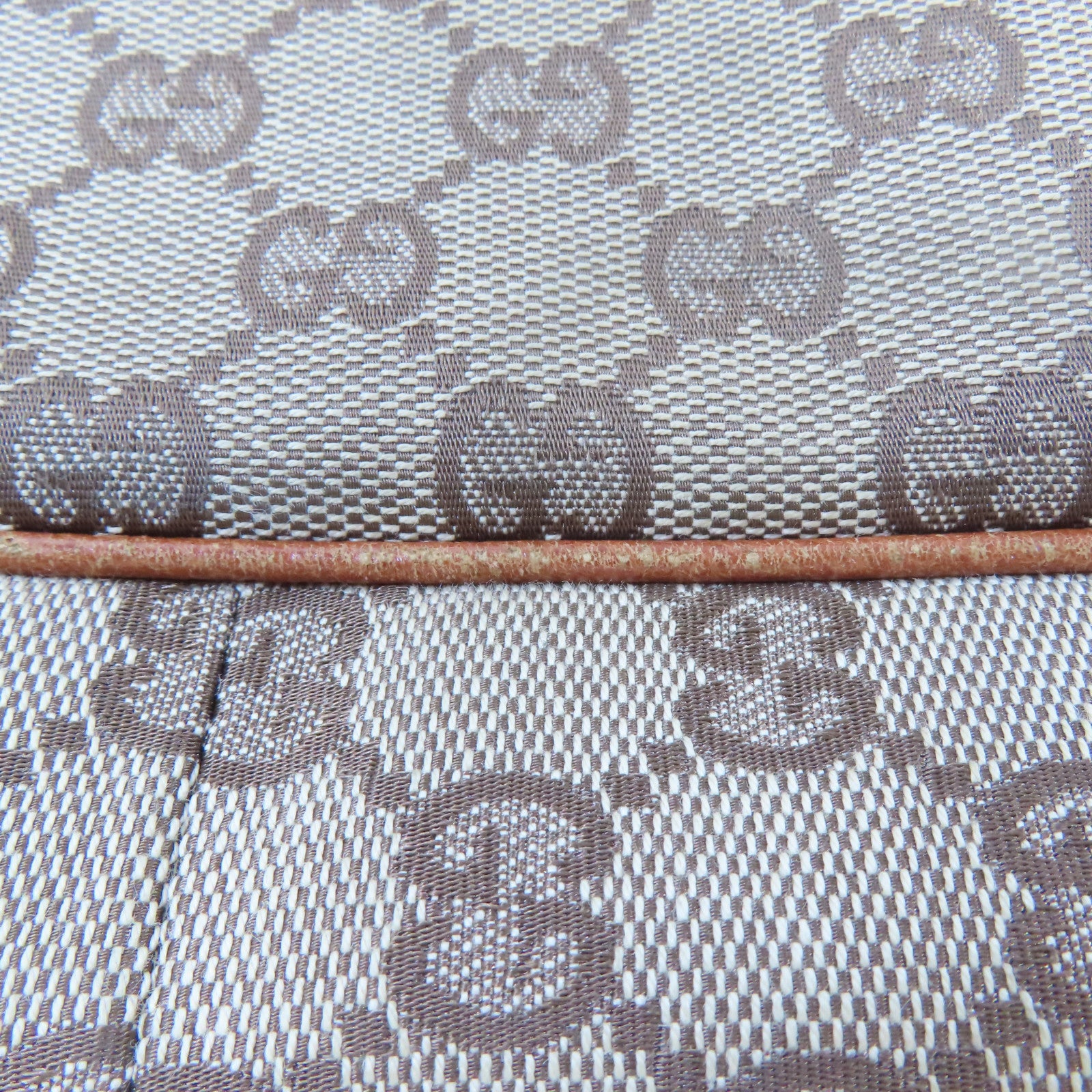 GUCCI 帆布Shoulder Bag銀扣肩背袋啡色
