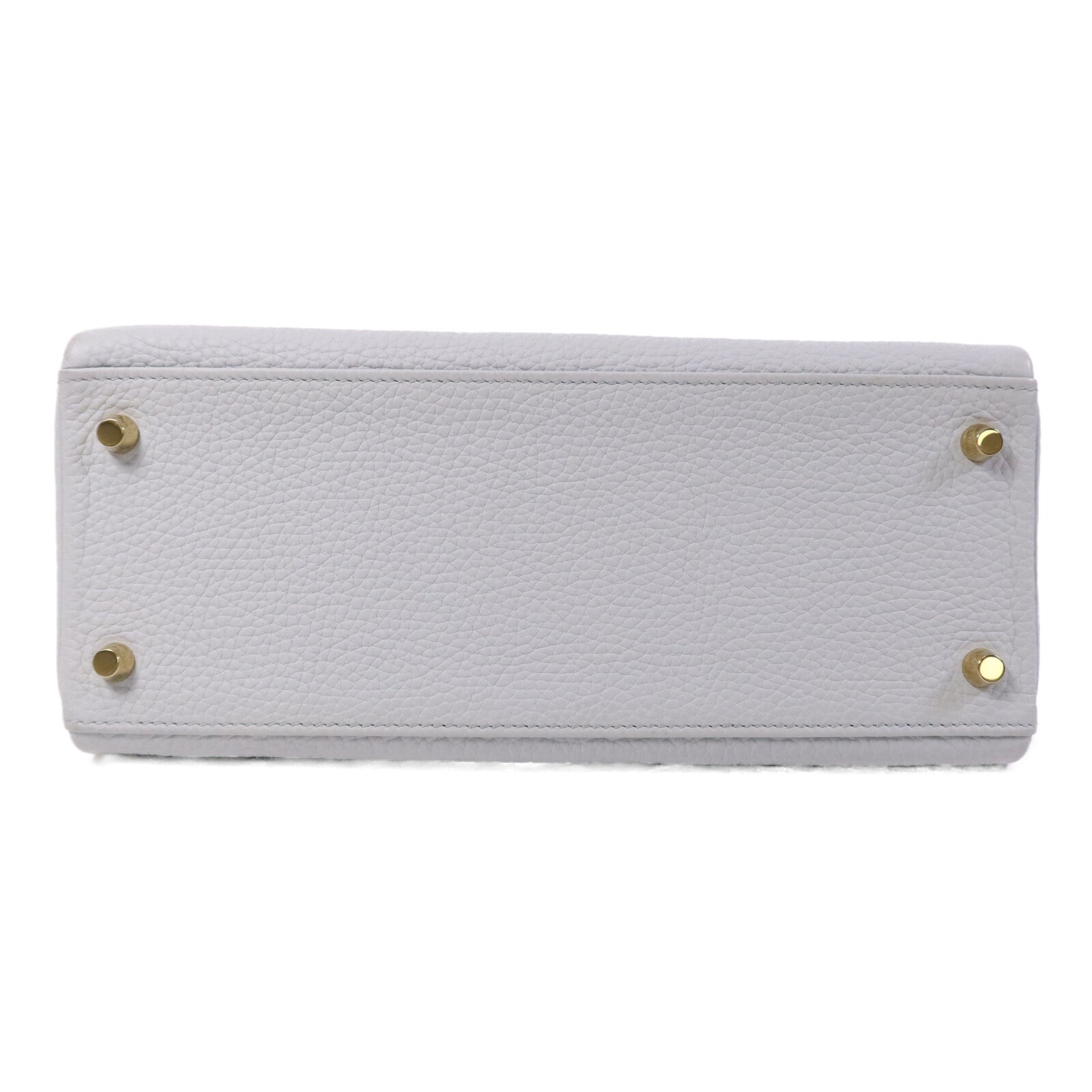 HERMES 【激減優惠】Togo皮革Kelly 28金扣手挽肩背兩用袋Blue Pale
