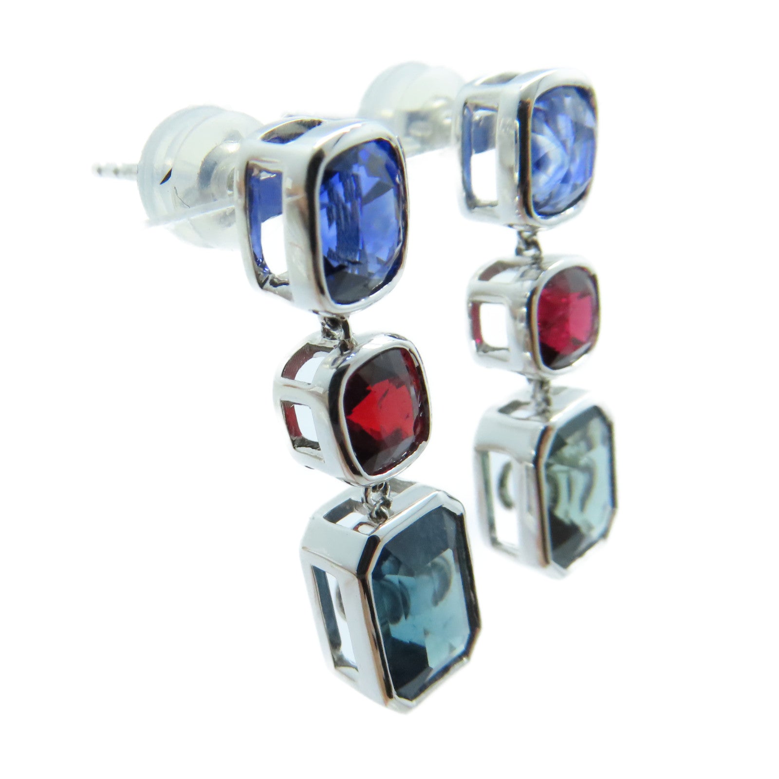 JEWELRY 18K白金Sapphire Earrings 1.83ct藍寶石耳環
