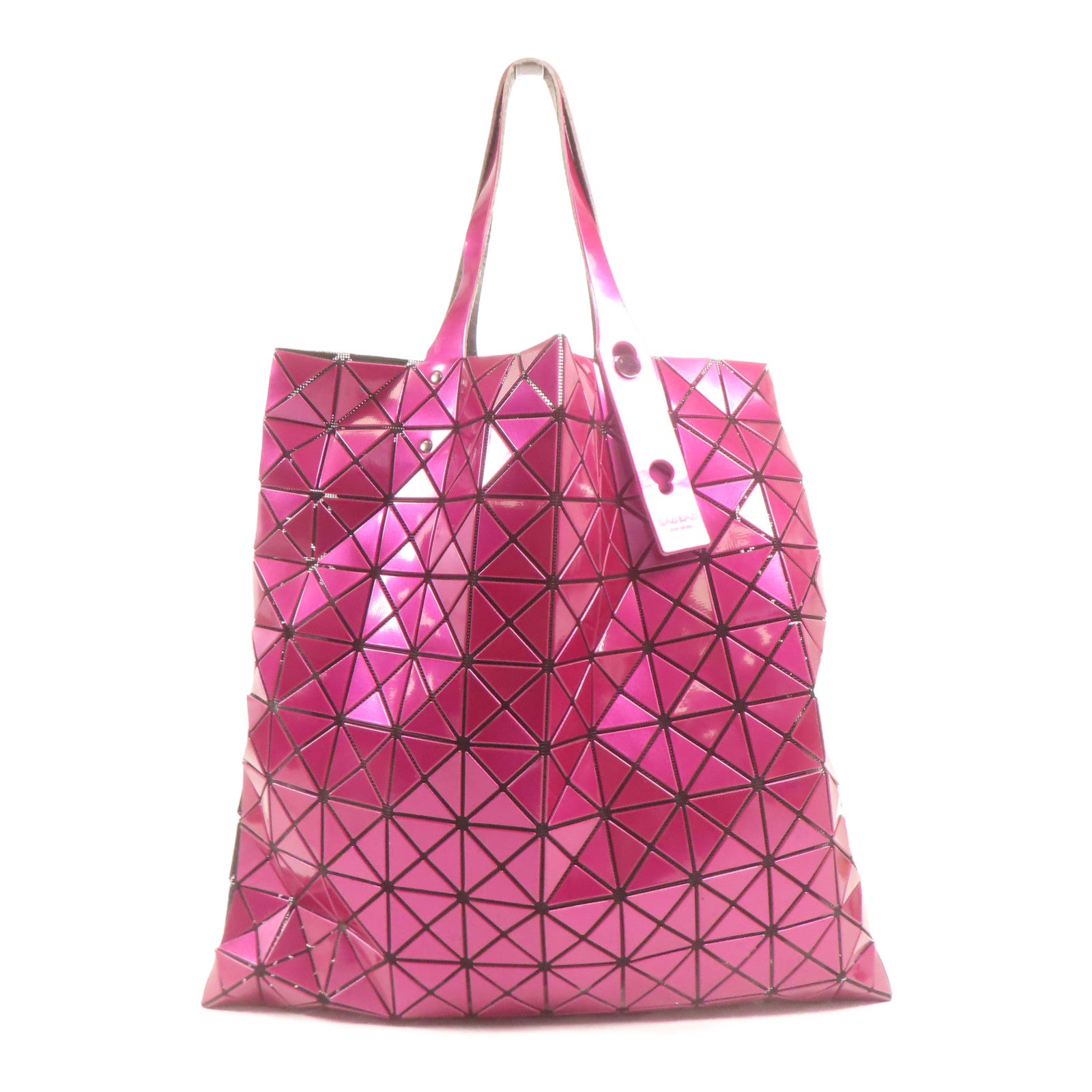 BAO BAO ISSEYMIYAKE Tote Bag Handbag PVC Purplish Red