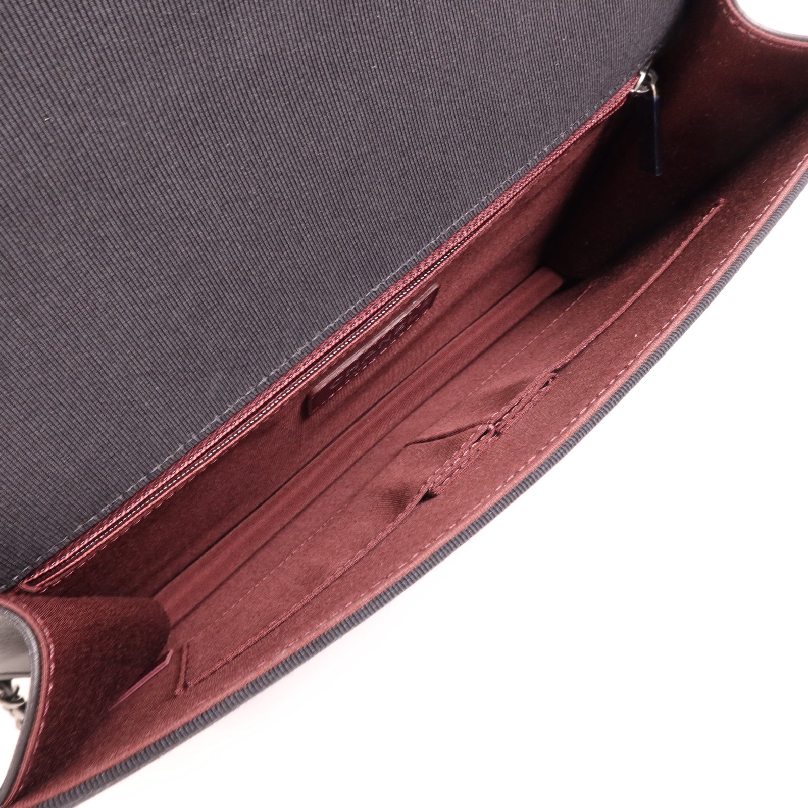 CHANEL 羊皮皮革Chain Shoulder銀扣肩背袋