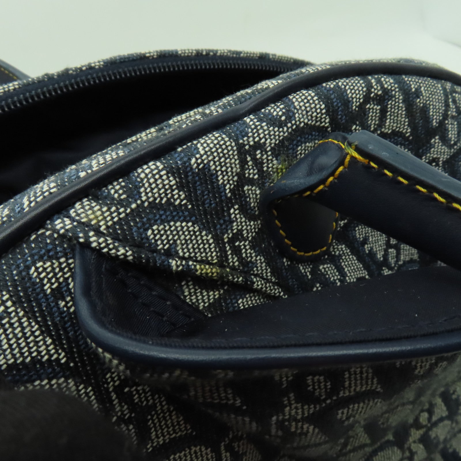 Dior 帆布Vintage Handbag金扣旅行袋藍色