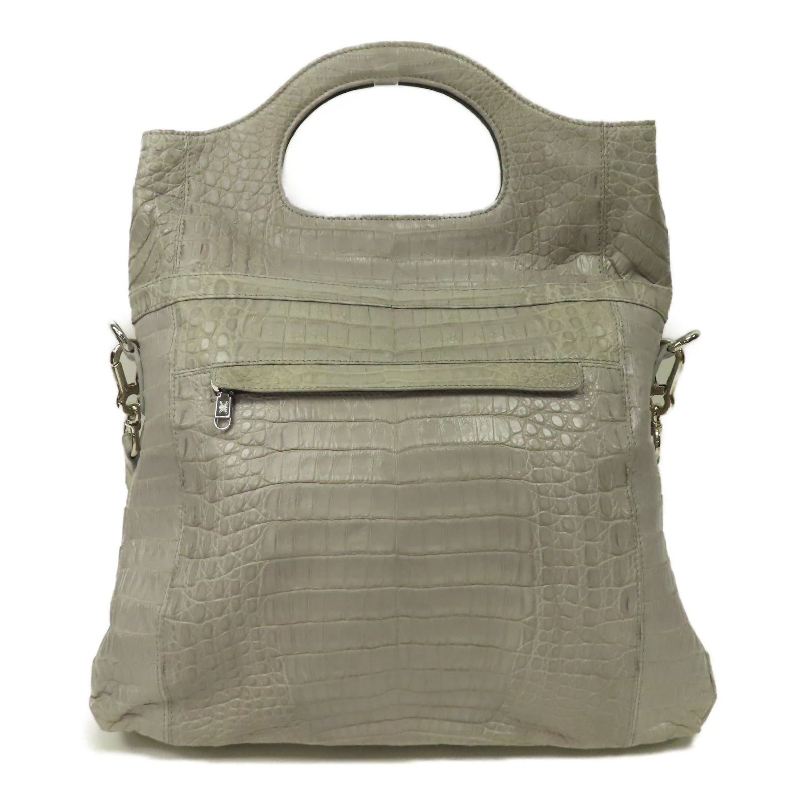 SELECTION 鱷魚皮革Kwanpen Shoulder Bag銀扣肩背袋