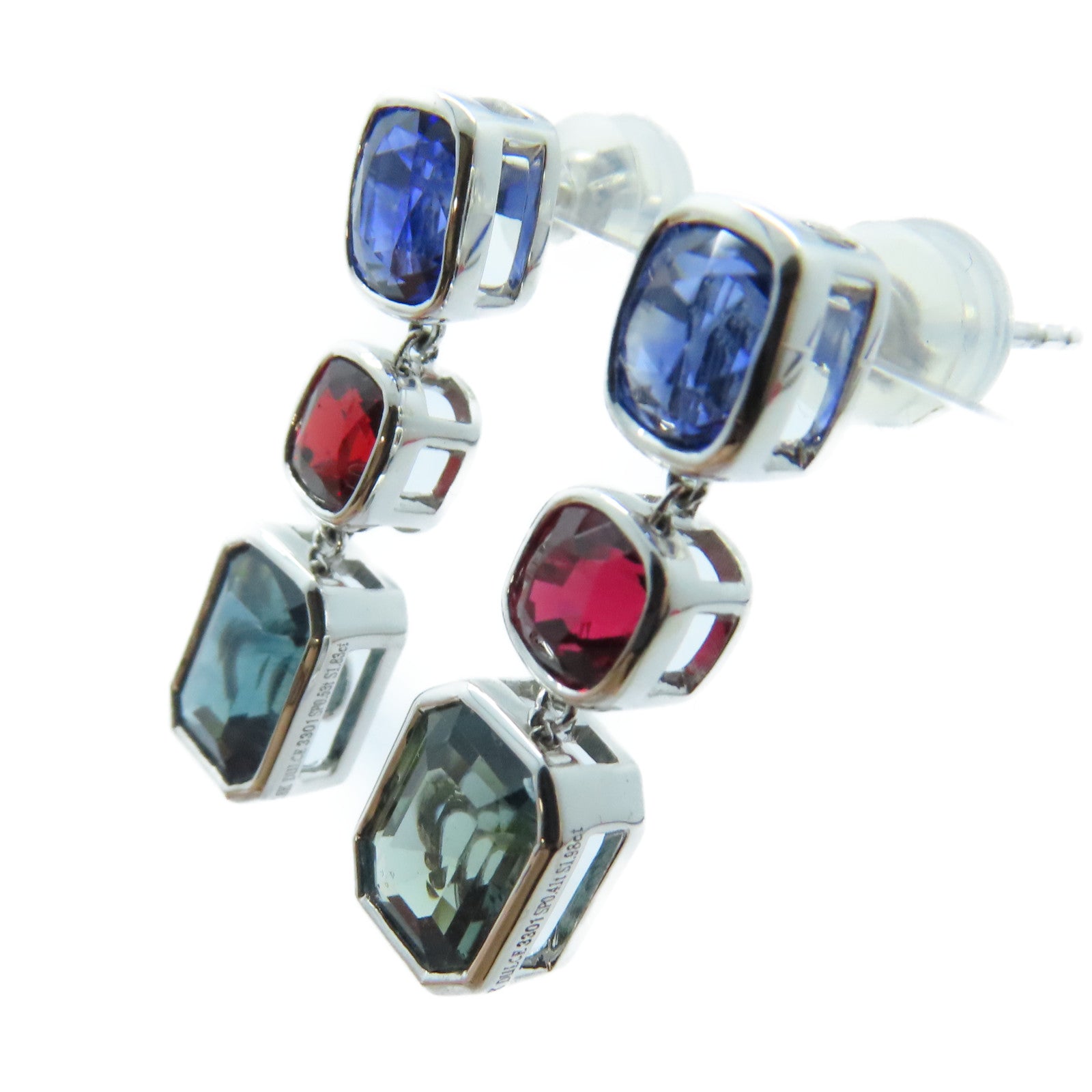 JEWELRY 18K白金Sapphire Earrings 1.83ct藍寶石耳環