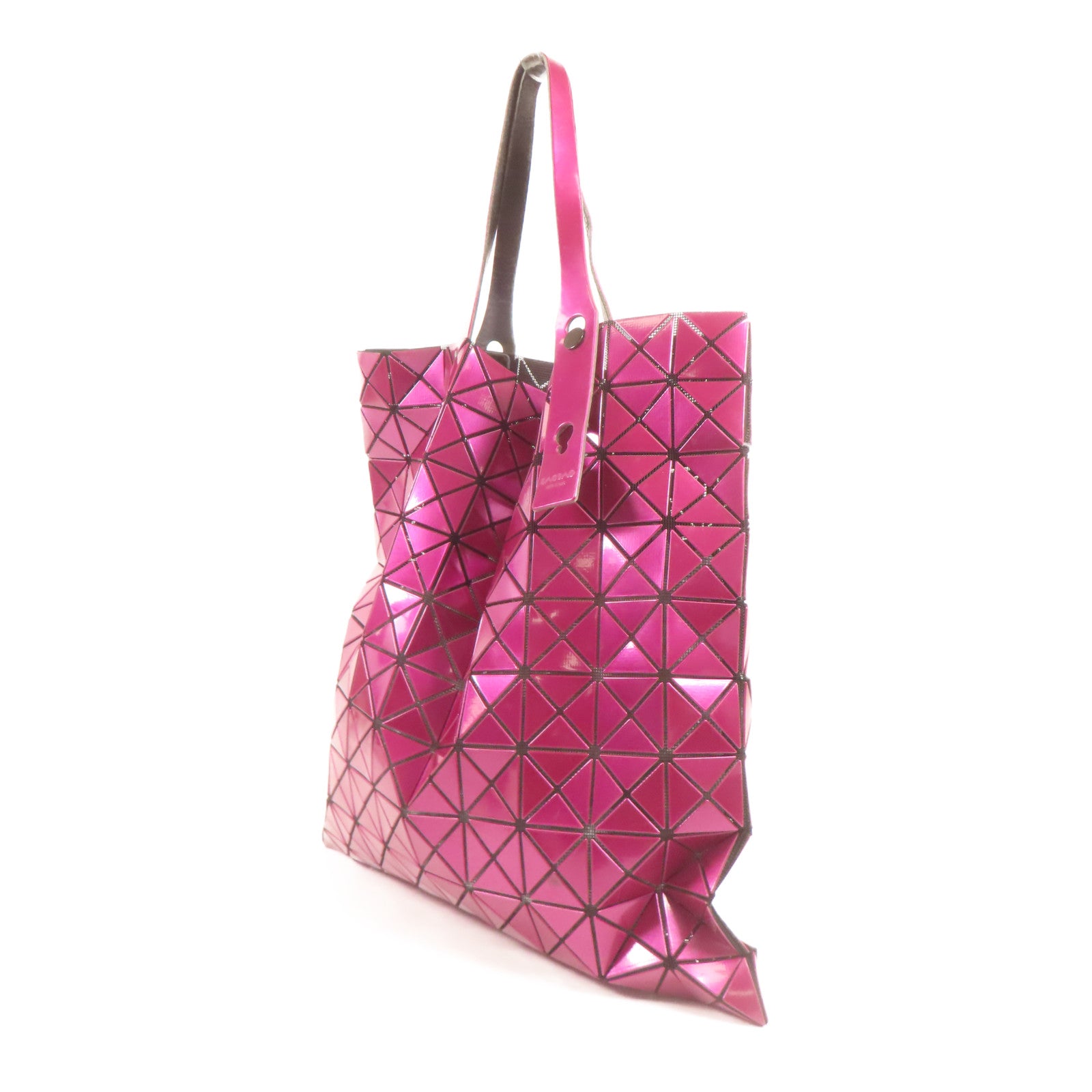 BAO BAO ISSEYMIYAKE Tote Bag Handbag PVC Purplish Red