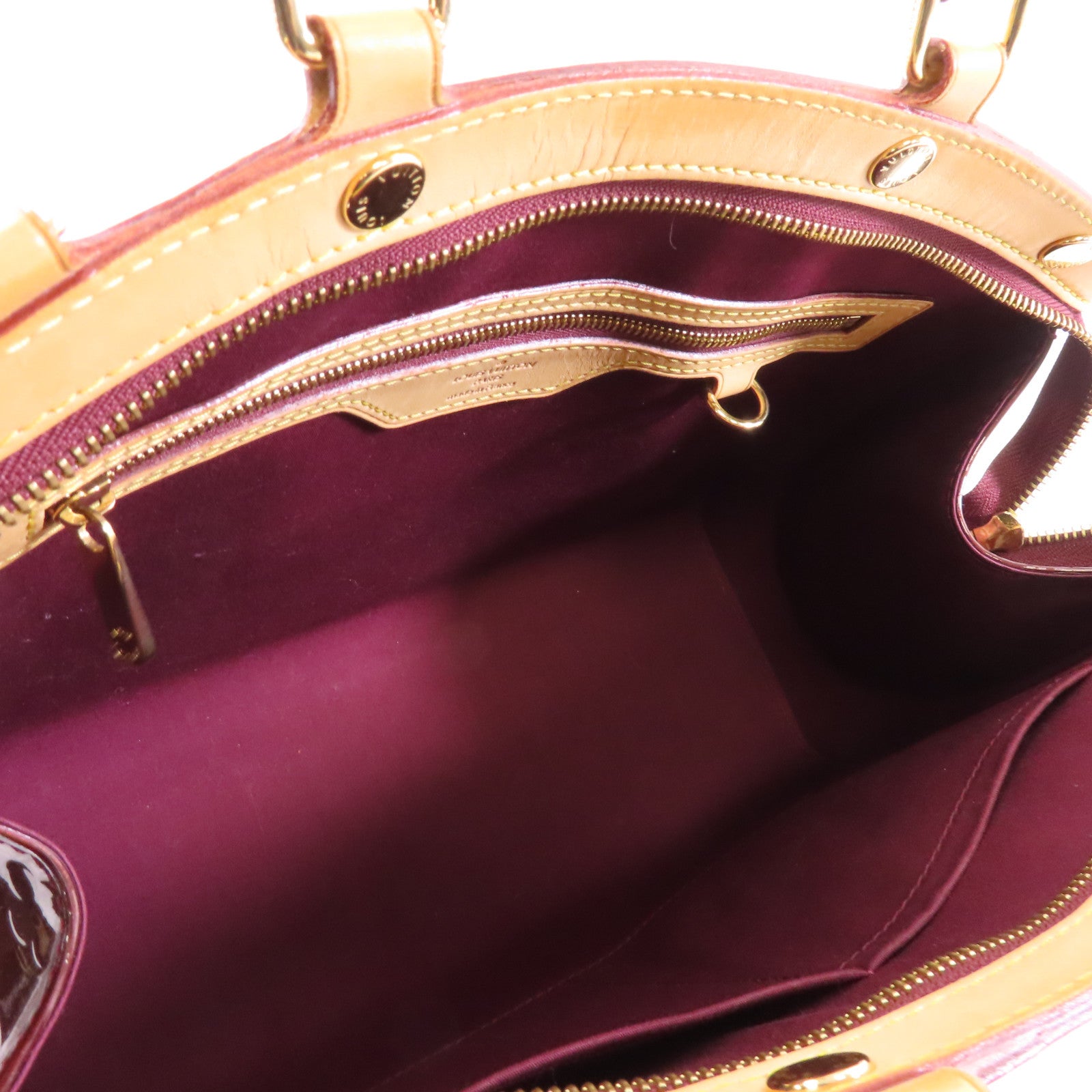 LOUIS VUITTON Vernis Brea Bag金扣手挽肩背兩用袋紅色