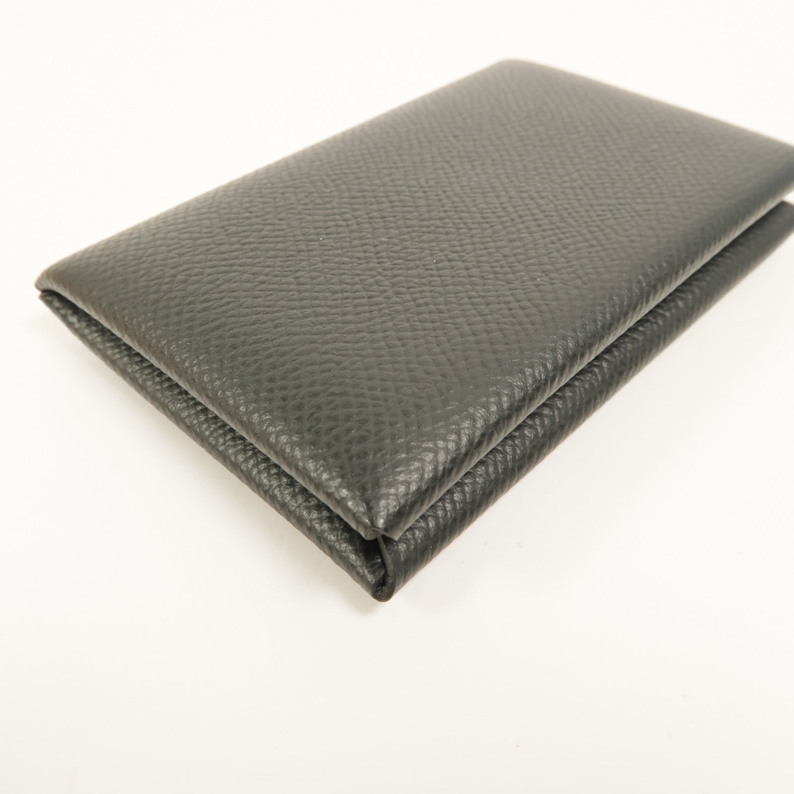 HERMES Epsom皮革Calvi卡片套Noir